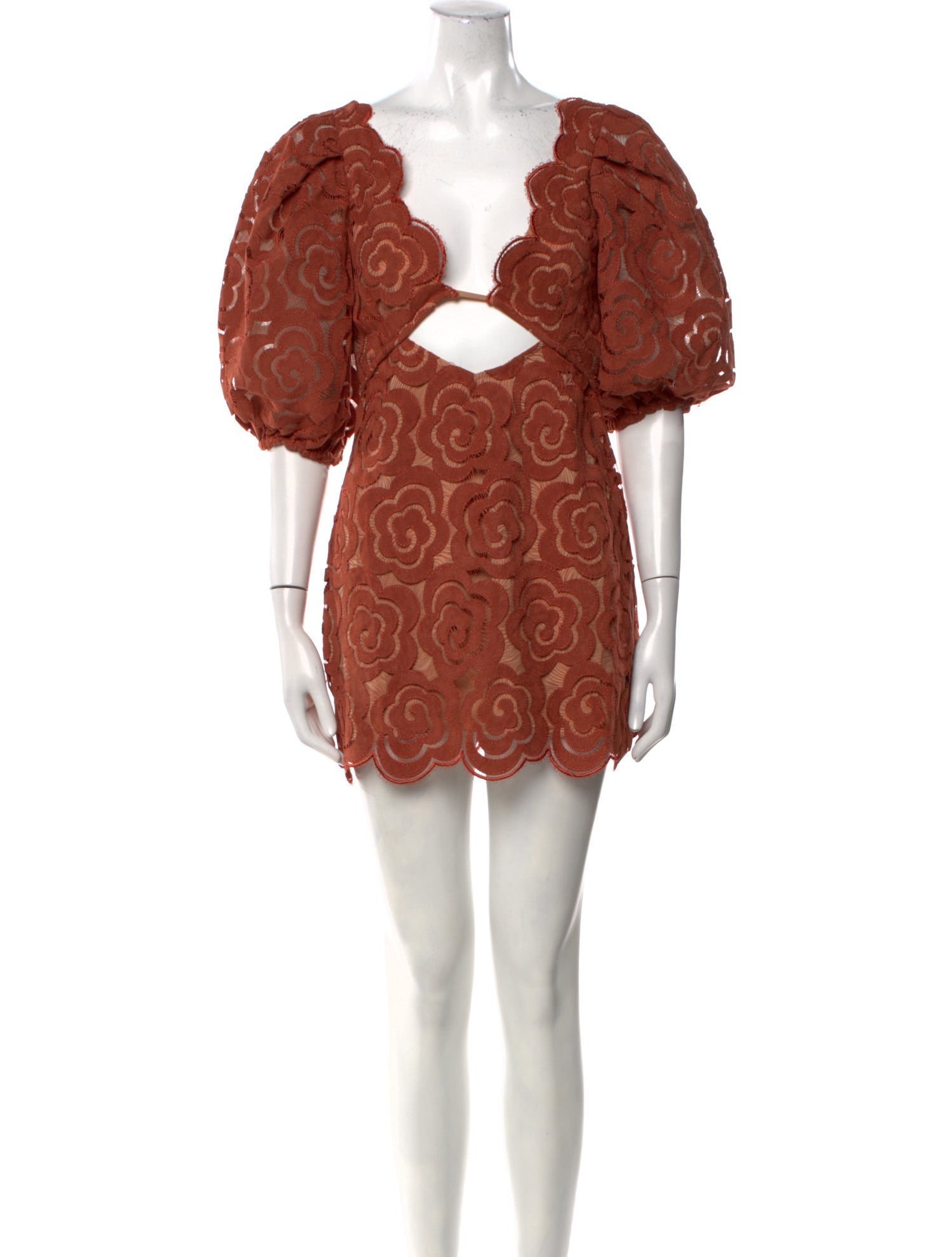 For Love & Lemons Printed Mini Dress w/ Tags - Brown Dresses