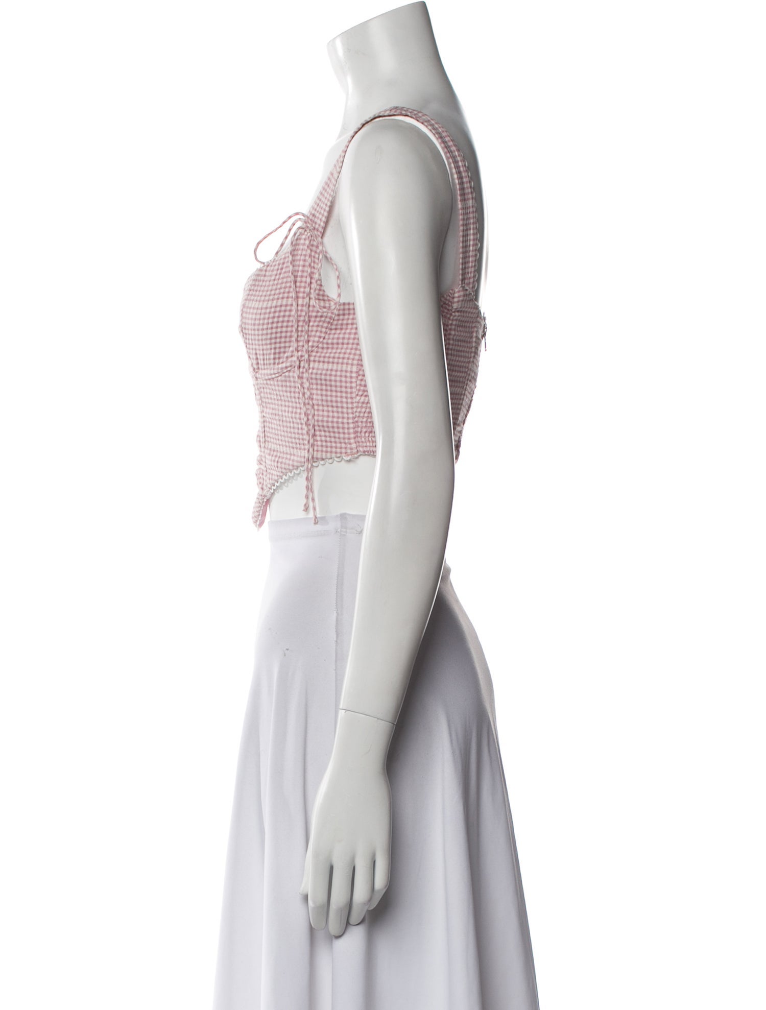 For Love & Lemons Square Neckline Sleeveless Crop Top