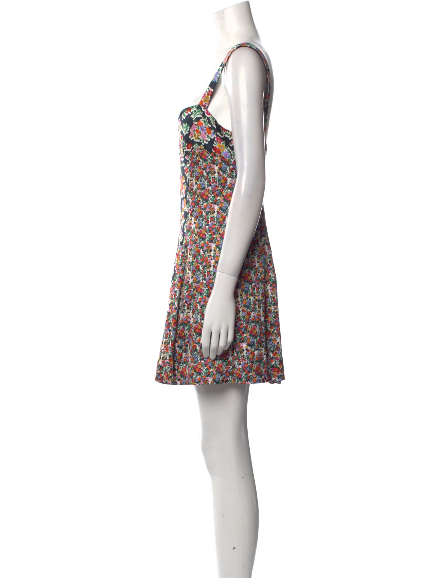 For Love & Lemons Floral Print Mini Dress