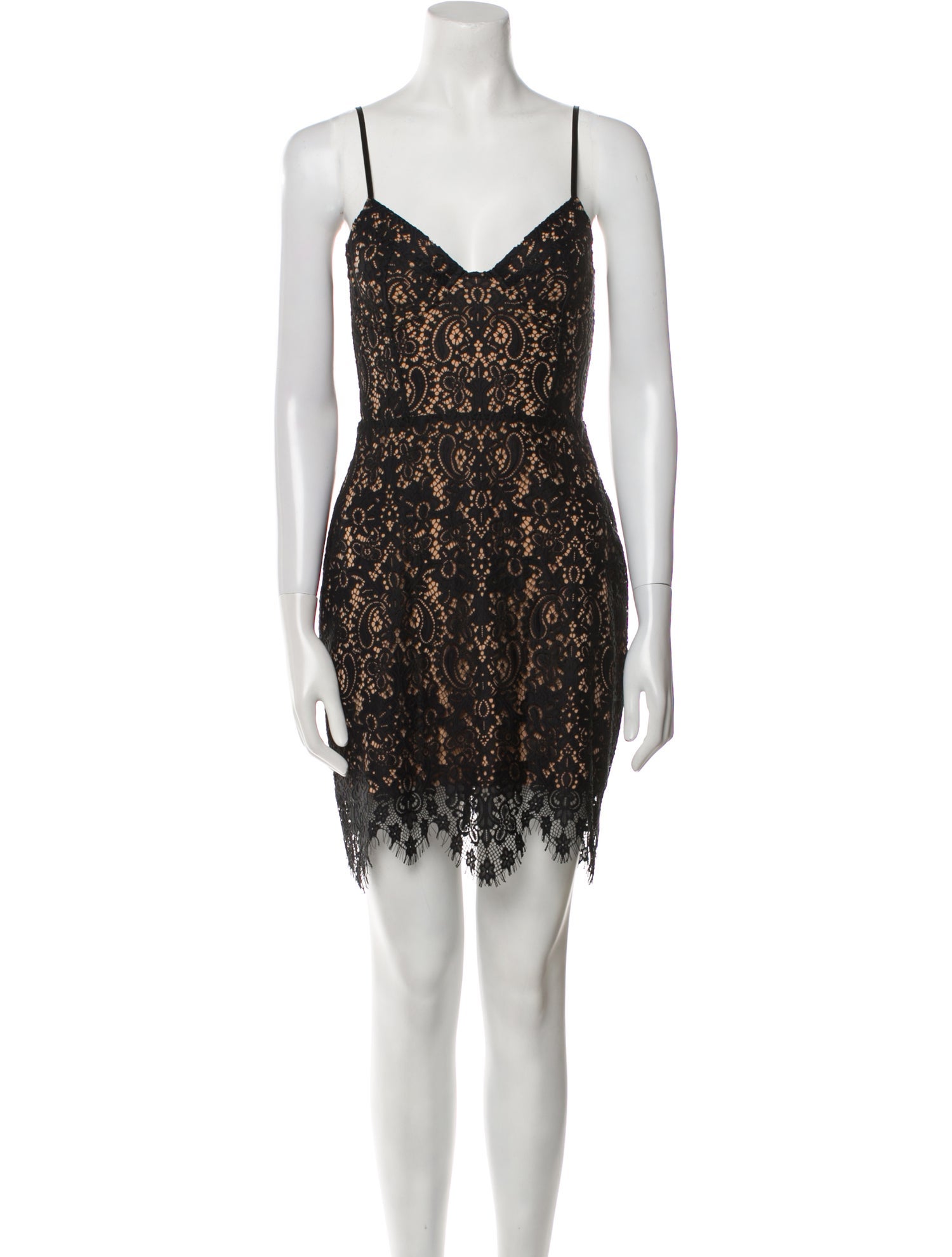 For Love & Lemons Lace Pattern Mini Dress
