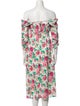 For Love & Lemons Floral Print Midi Length Dress