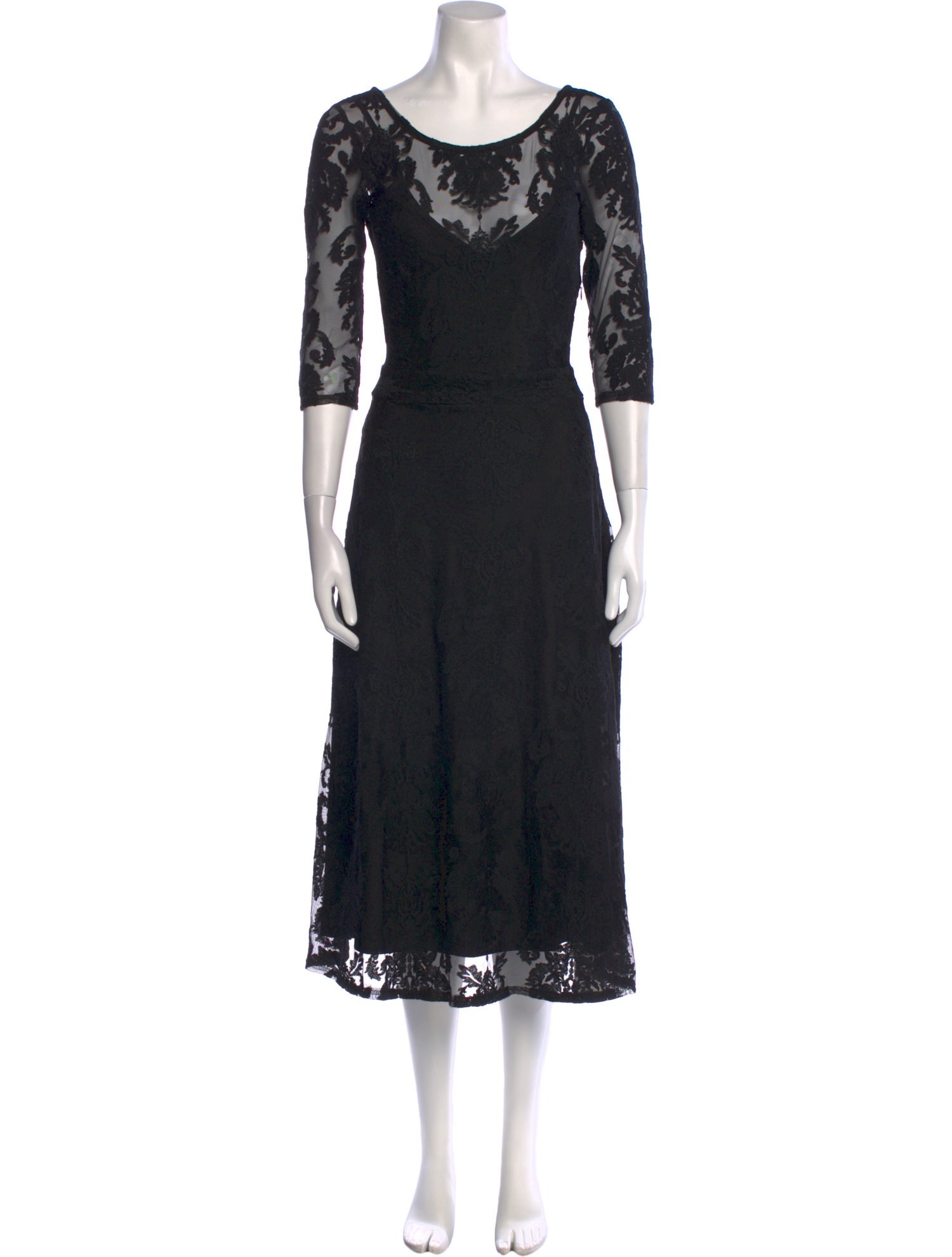 For Love & Lemons Lace Pattern Long Dress