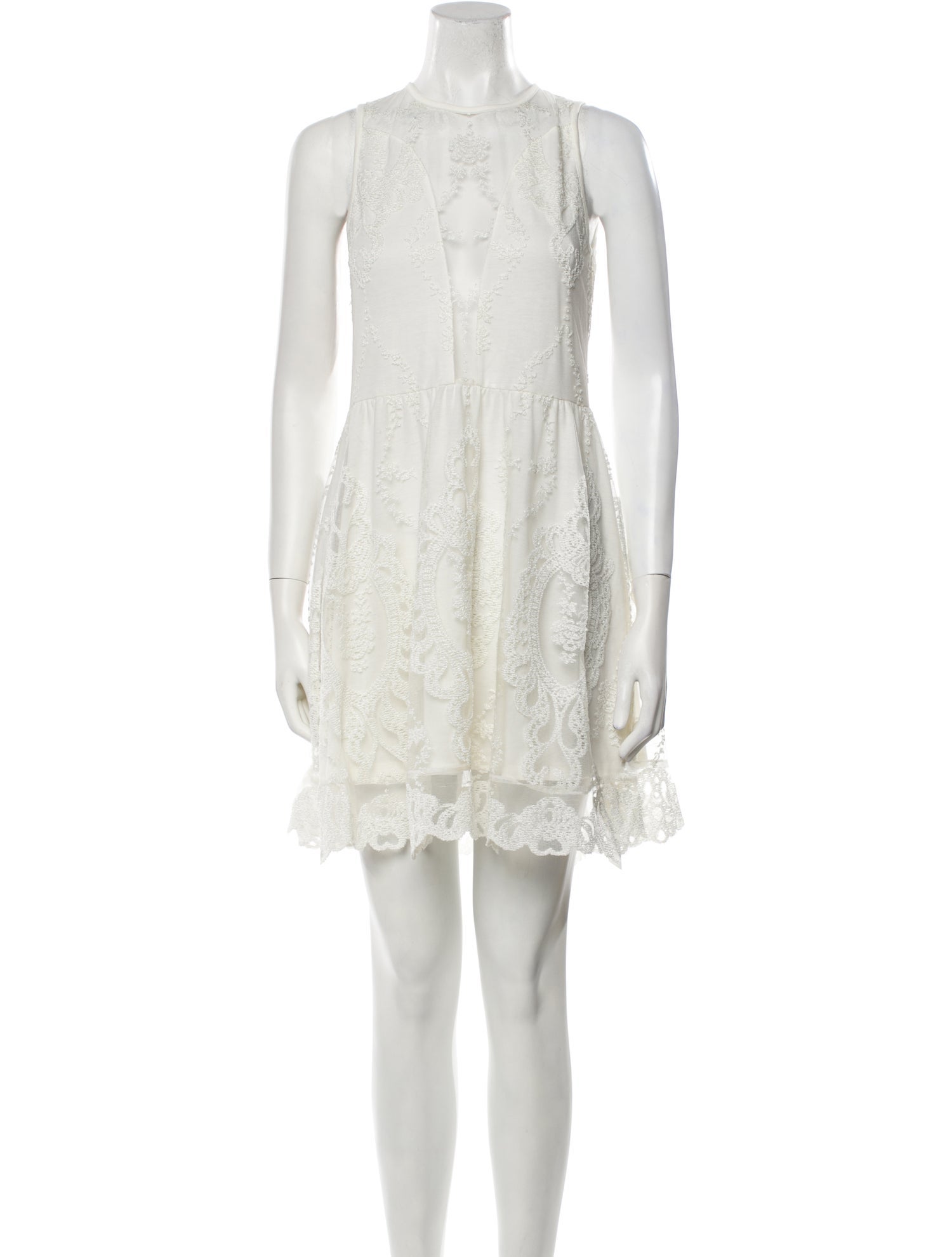 For Love & Lemons Crew Neck Mini Dress