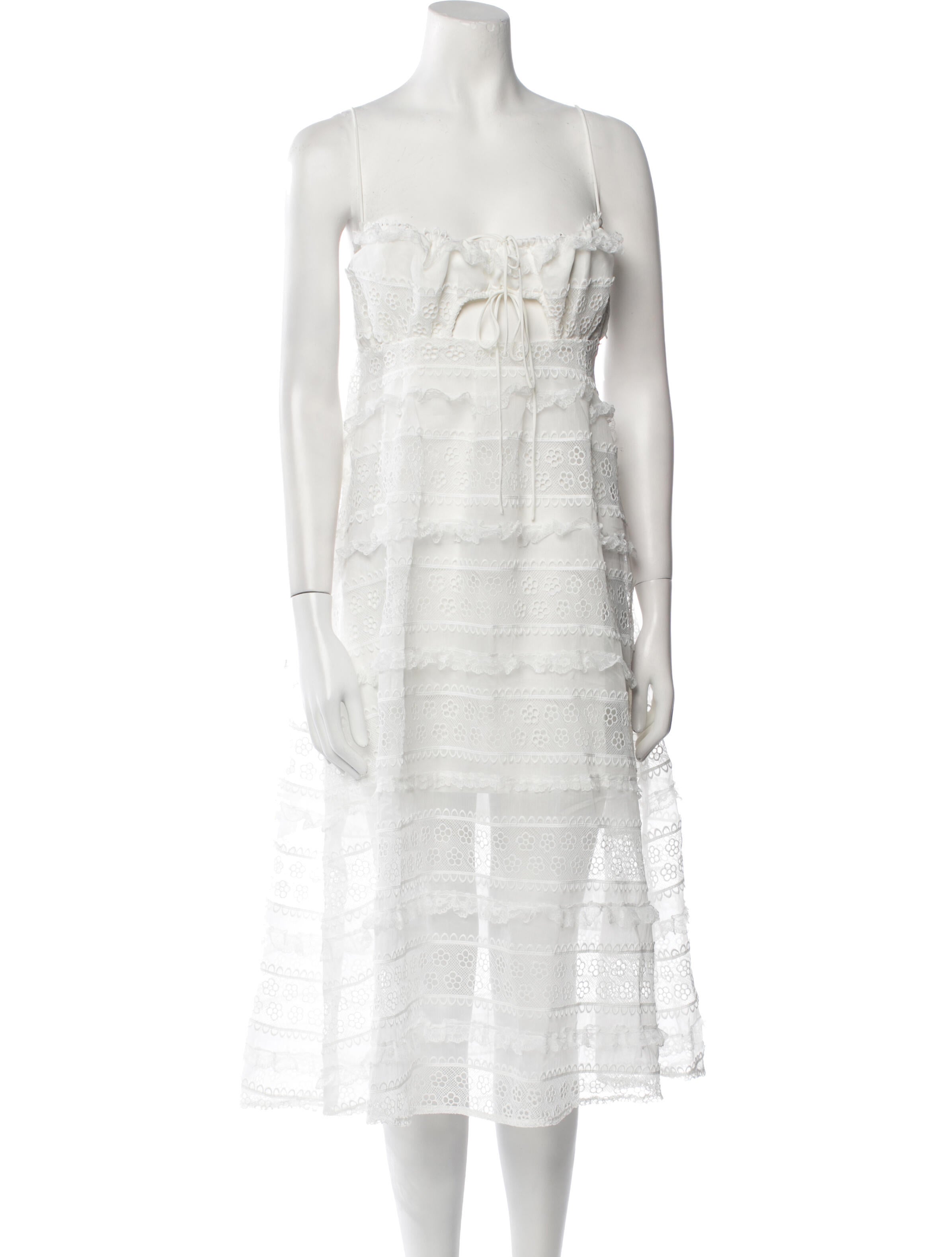 For Love & Lemons Square Neckline Knee-Length Dress w/ Tags