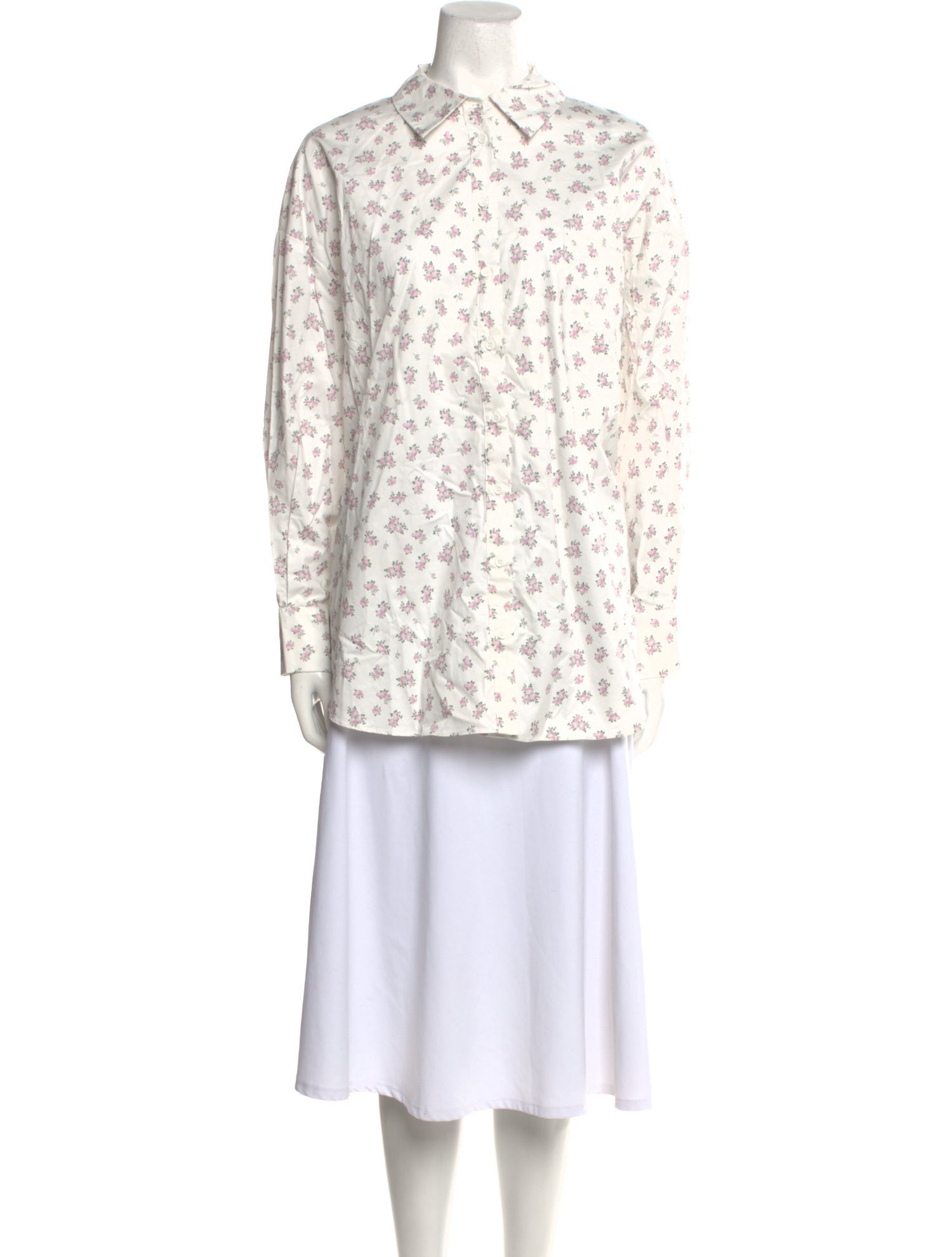 For Love & Lemons Floral Print Long Sleeve Tunic