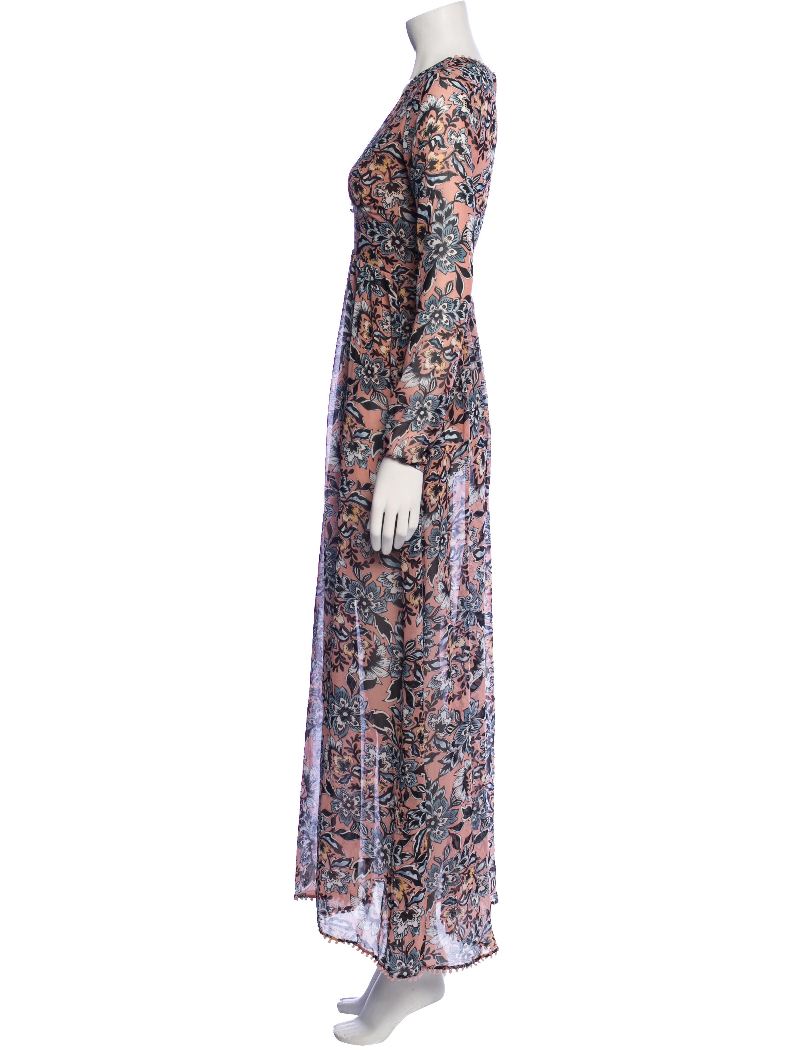 For Love & Lemons Floral Print Long Dress
