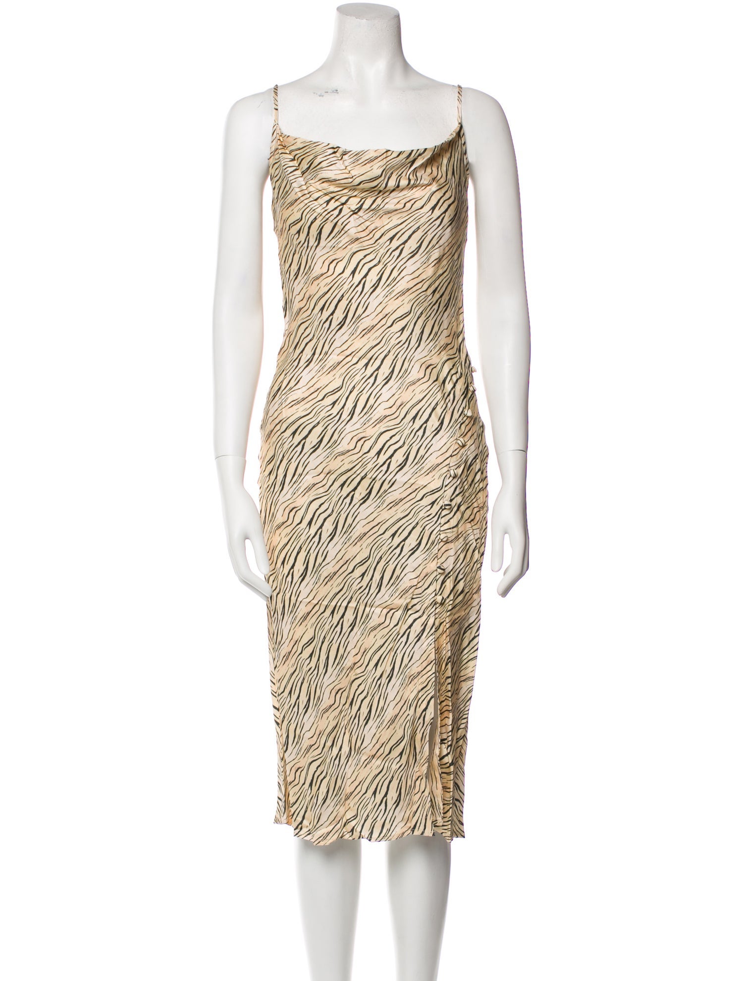 For Love & Lemons Animal Print Midi Length Dress