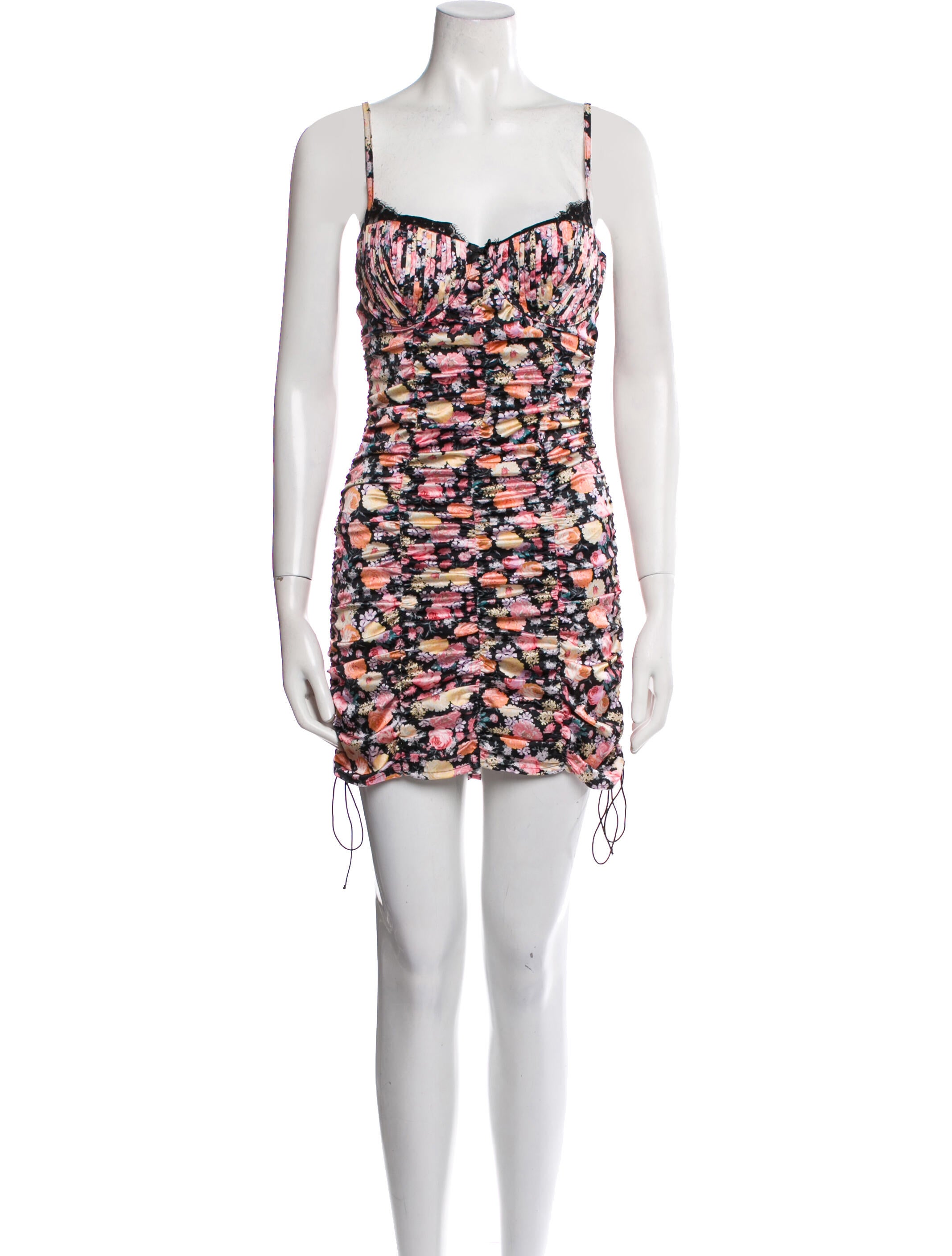 For Love & Lemons Floral Print Mini Dress