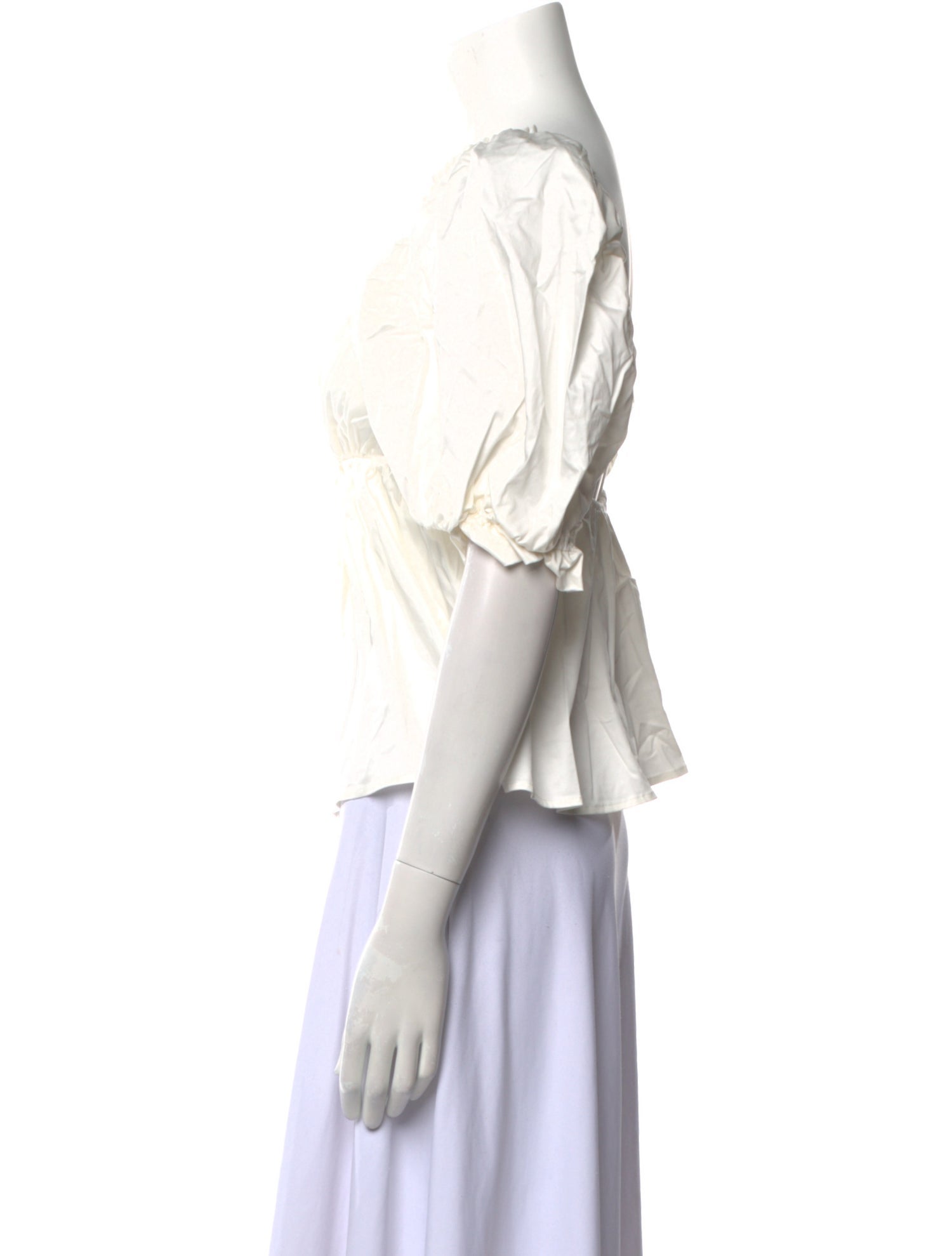 For Love & Lemons Tie Neck Short Sleeve Blouse w/ Tags