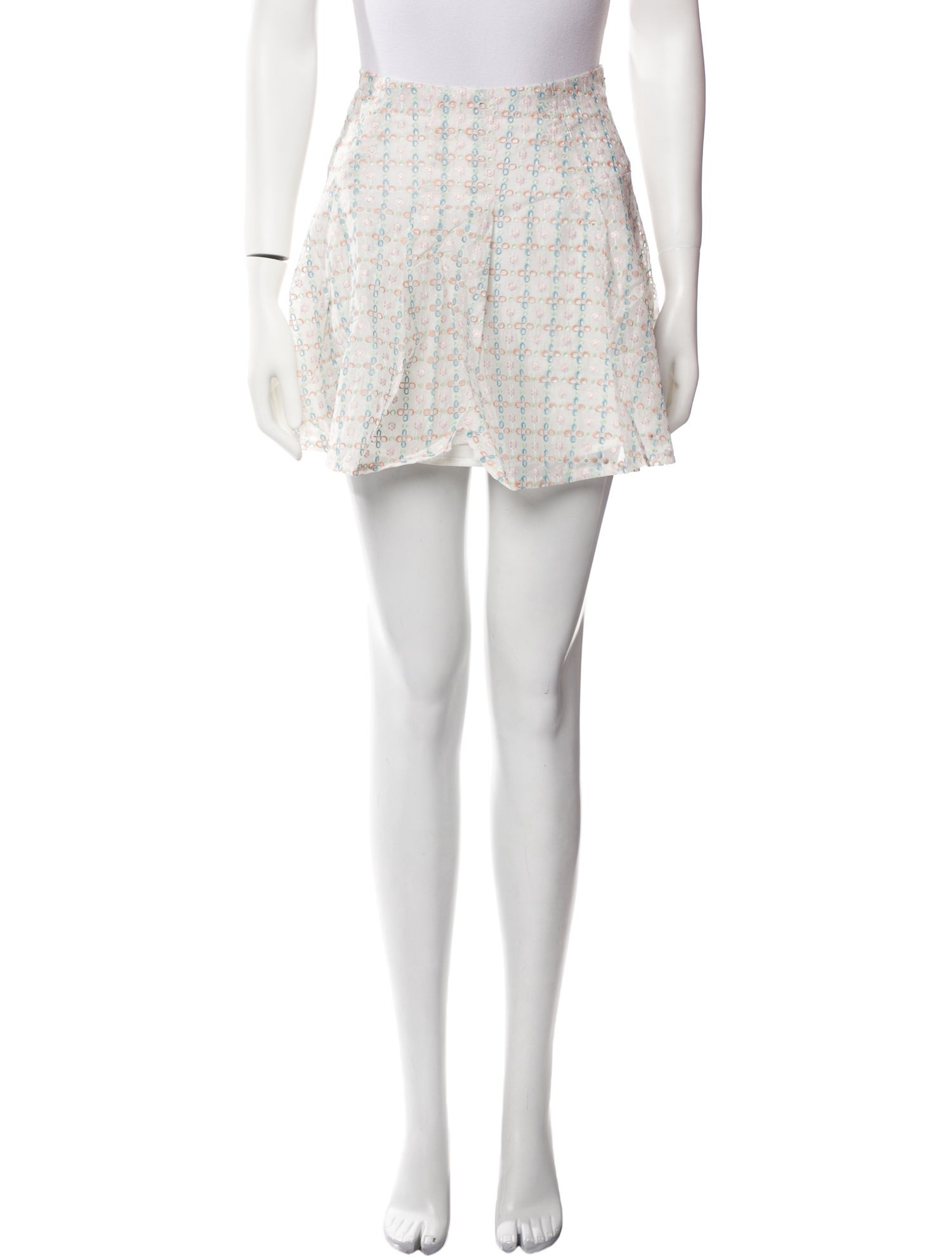 For Love & Lemons Printed Mini Skirt w/ Tags