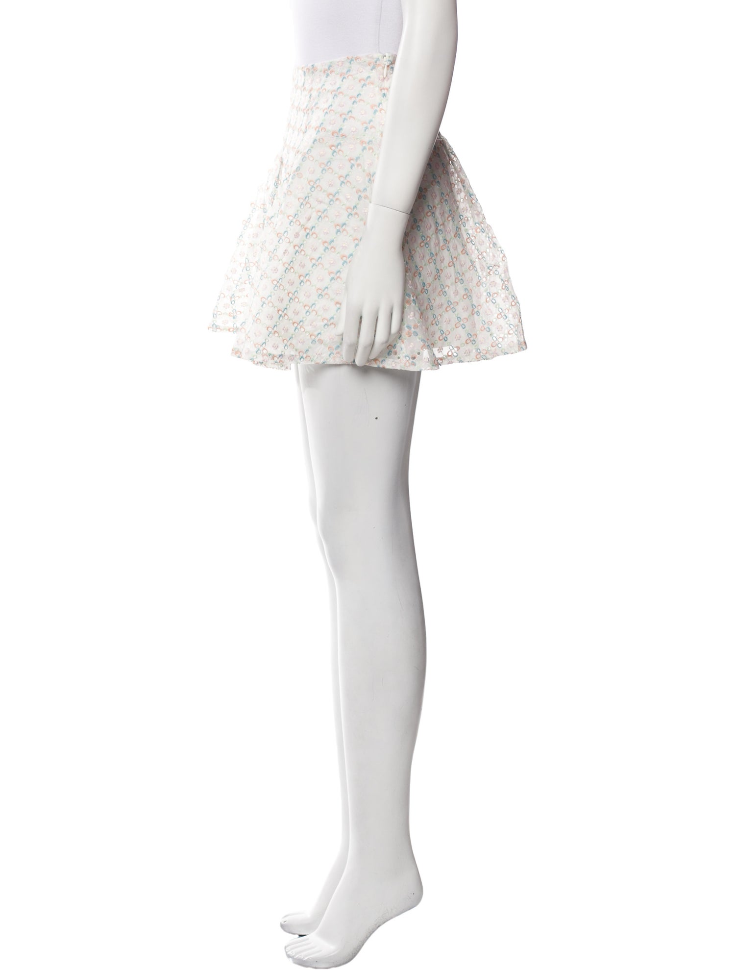 For Love & Lemons Printed Mini Skirt w/ Tags