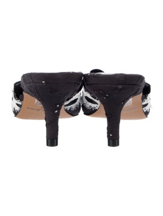 For Love & Lemons Printed Bow Accents Mules