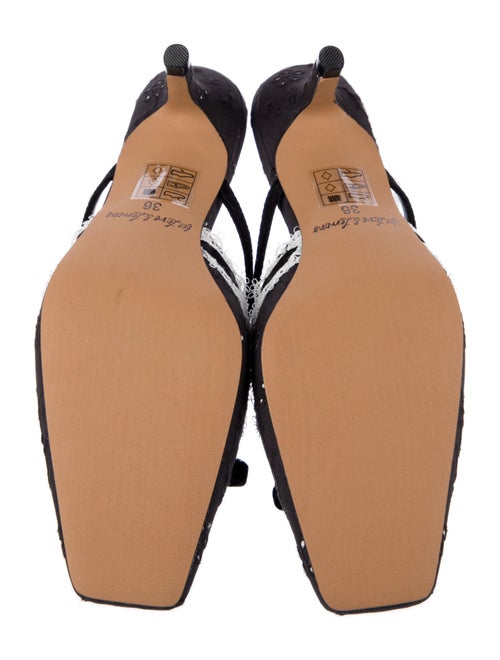 For Love & Lemons Printed Bow Accents Mules