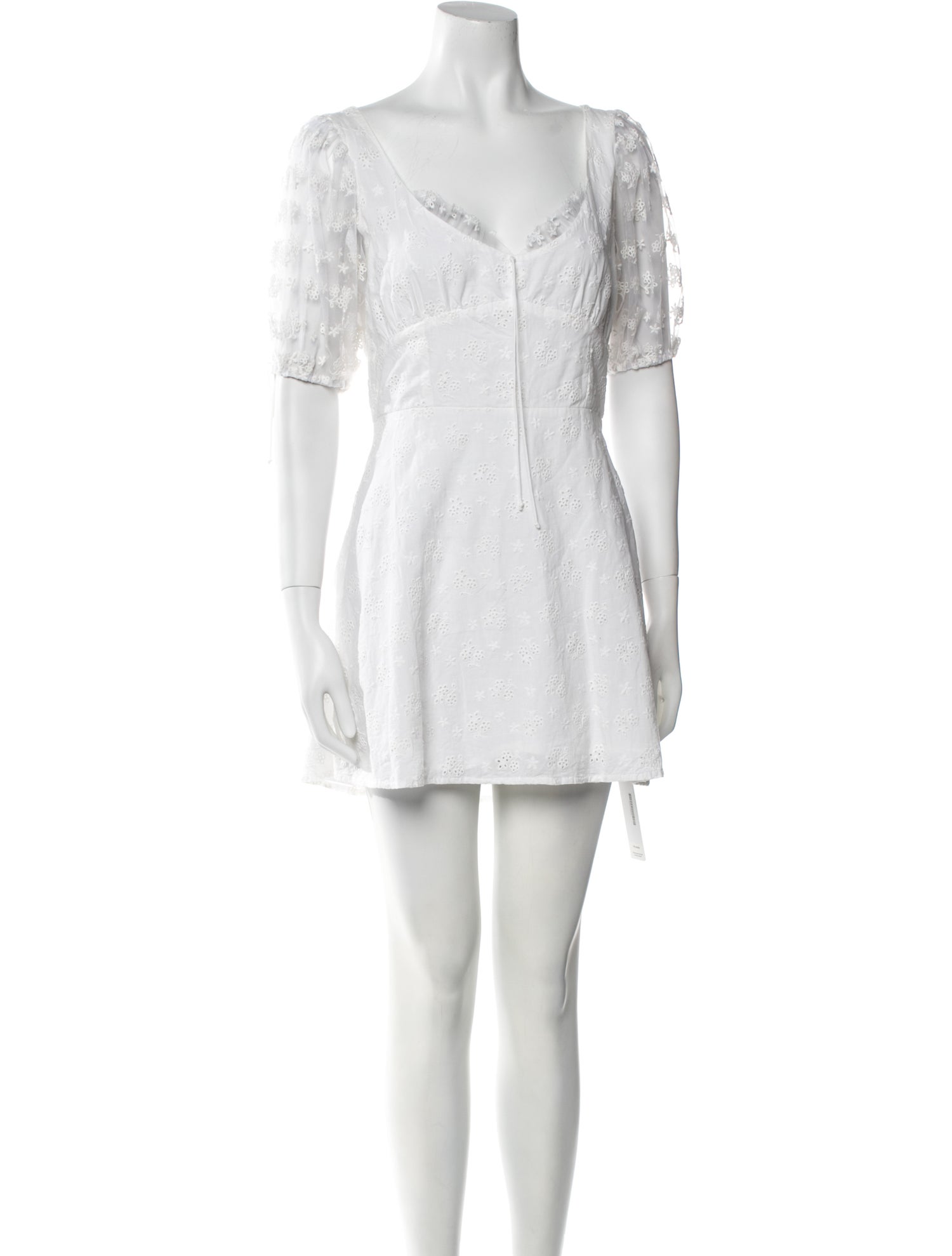 For Love & Lemons V-Neck Mini Dress