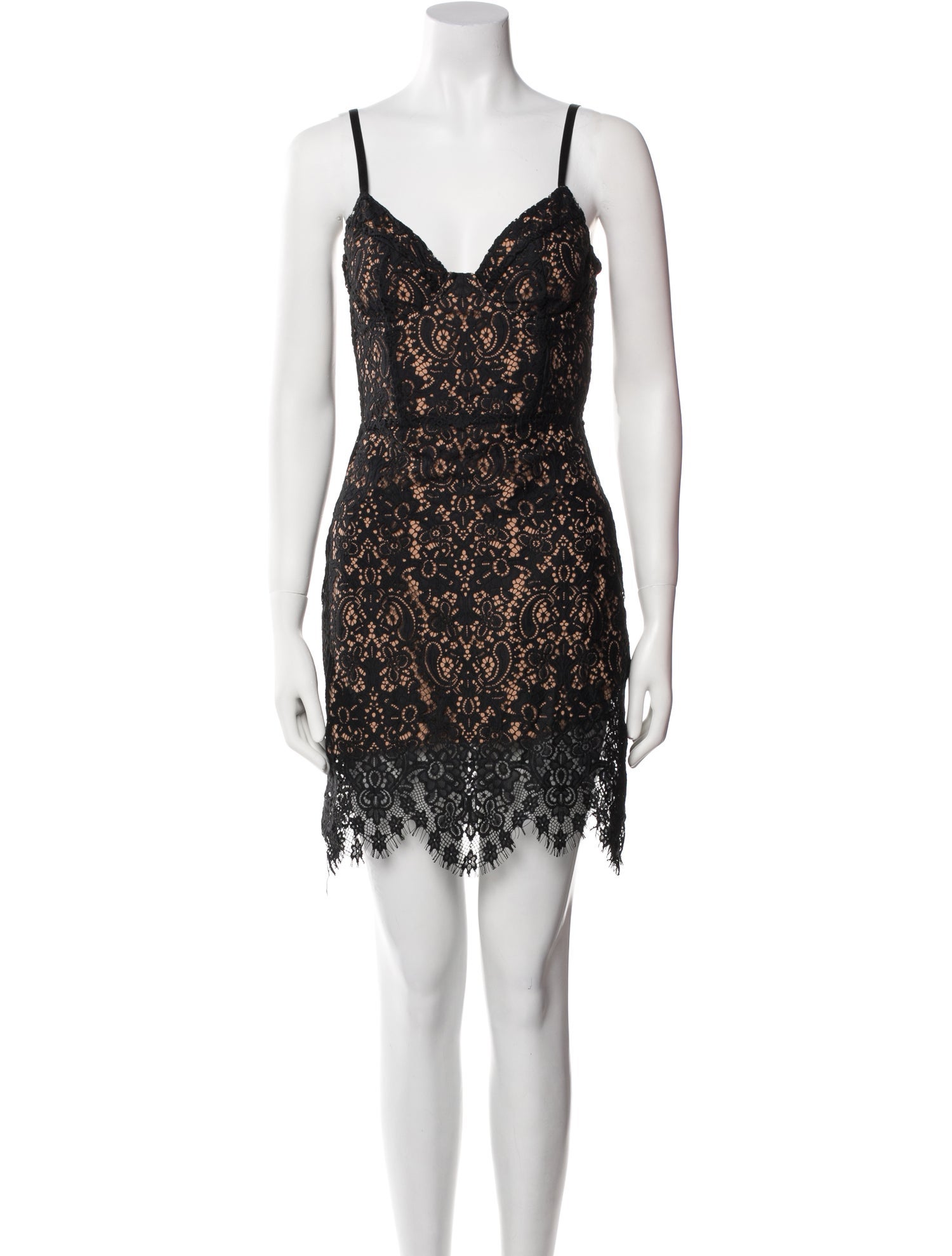 For Love & Lemons Lace Pattern Mini Dress