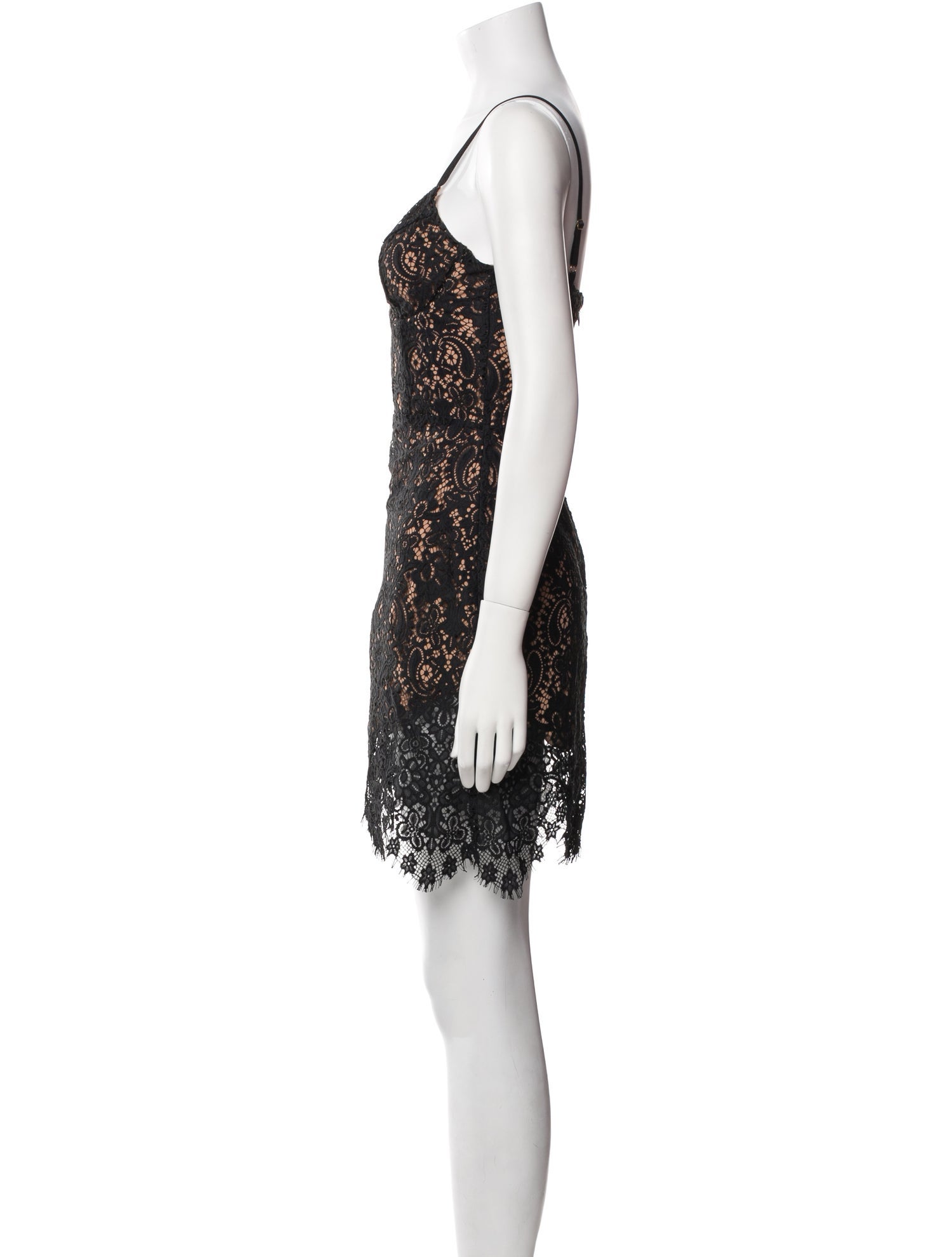 For Love & Lemons Lace Pattern Mini Dress