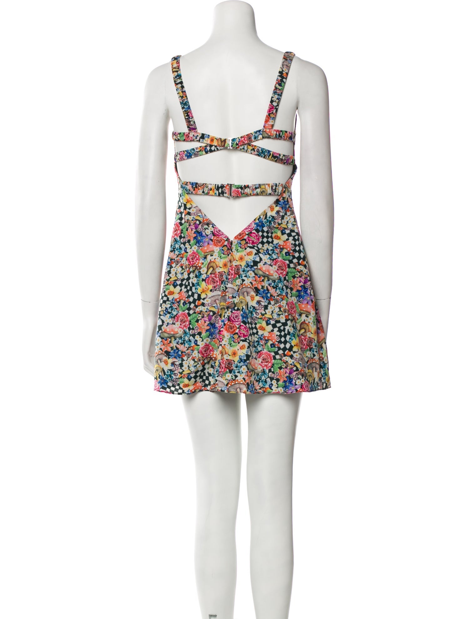 For Love & Lemons Floral Print Mini Dress