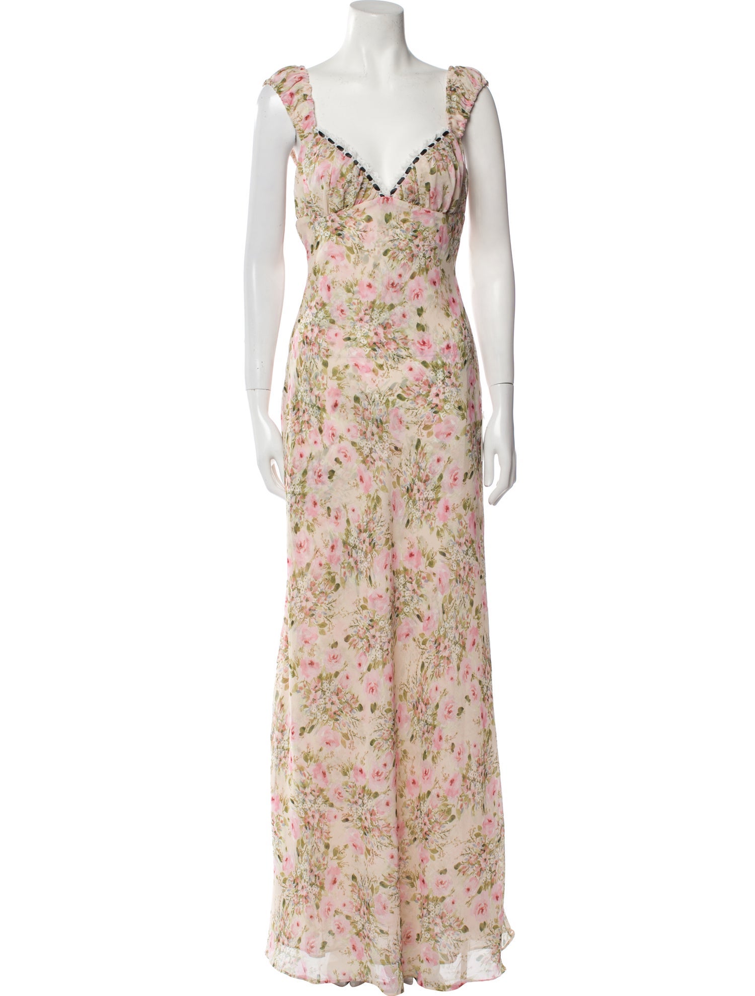 For Love & Lemons Floral Print Long Dress w/ Tags