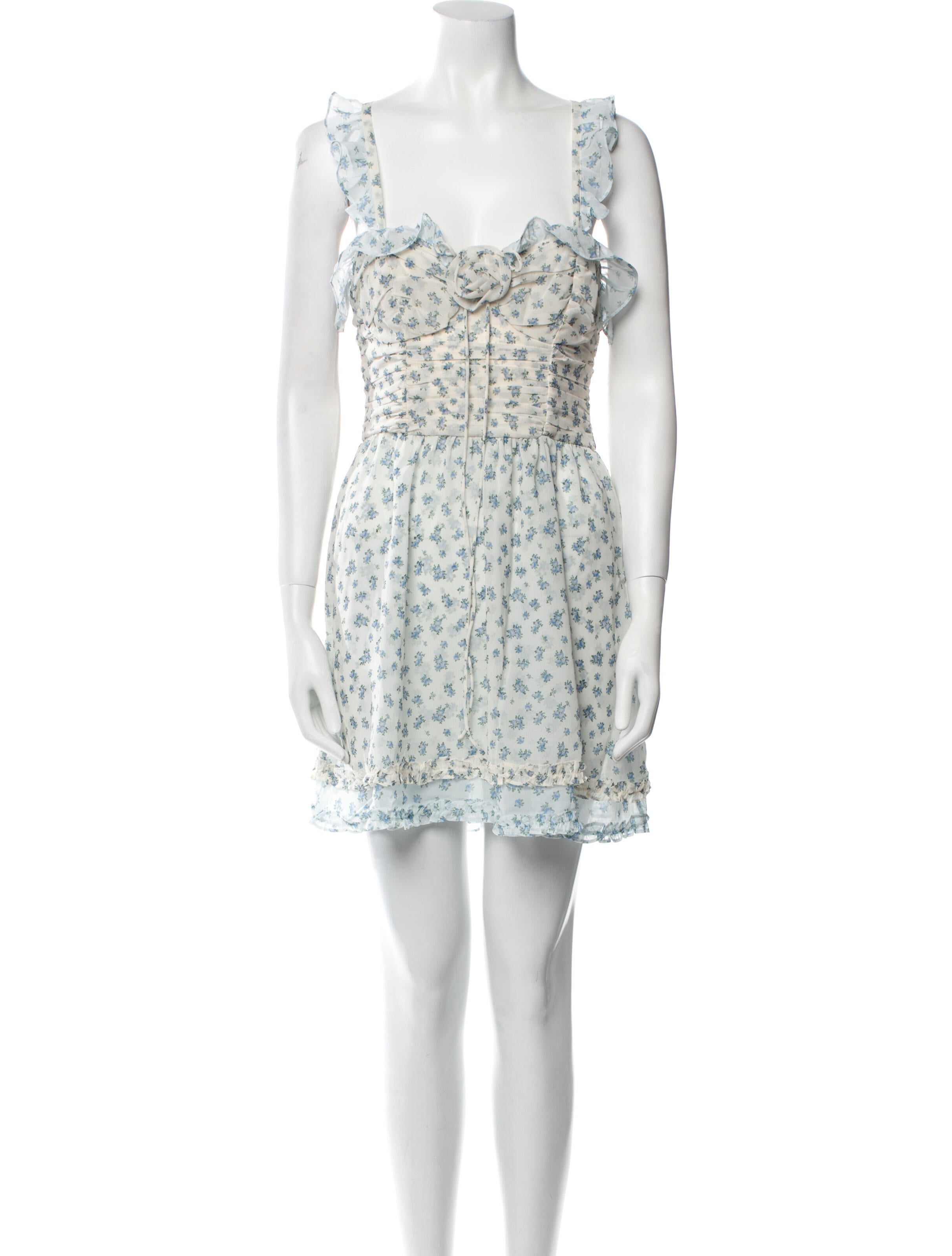 For Love & Lemons Floral Print Mini Dress w/ Tags