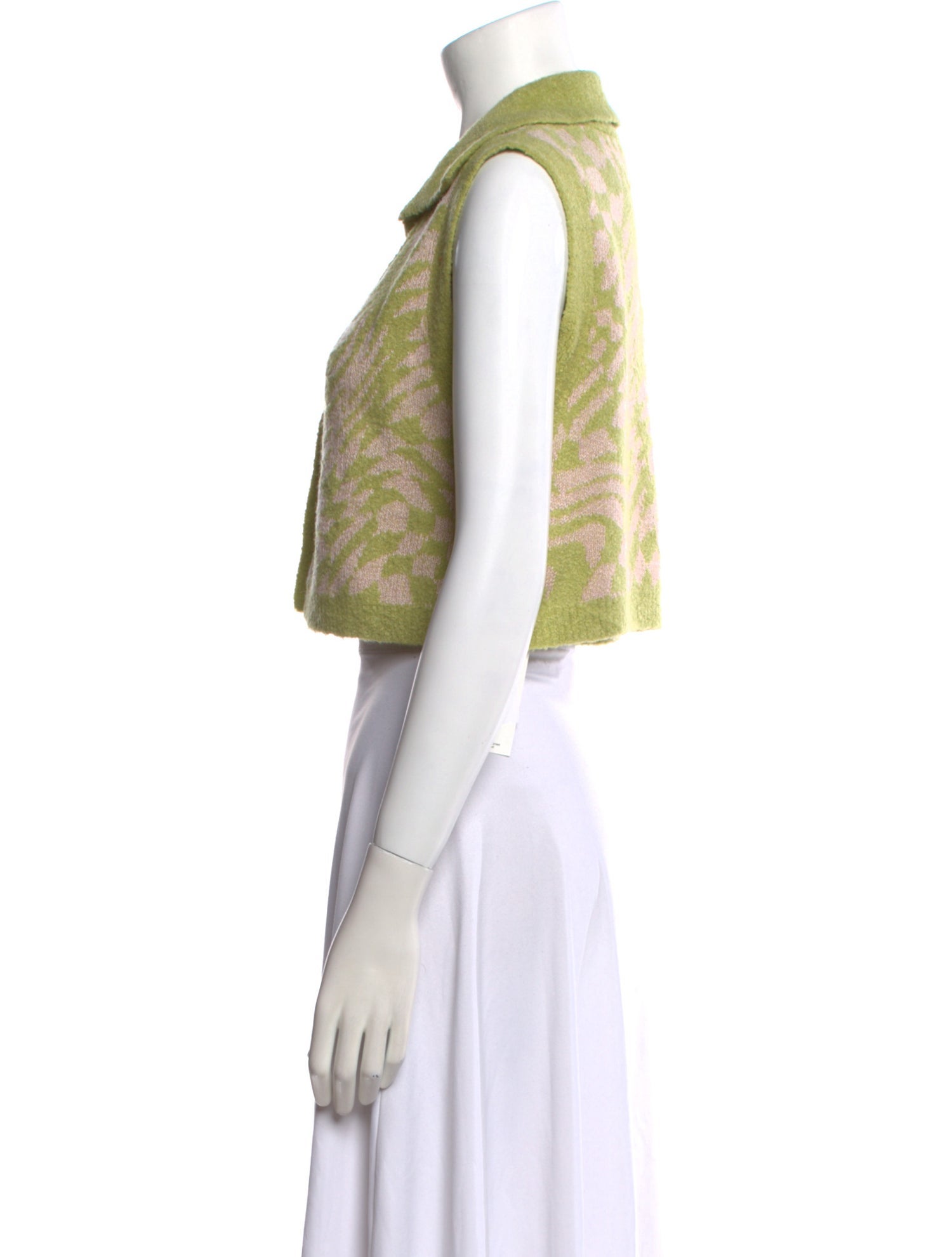 For Love & Lemons Printed V-Neck Sweater