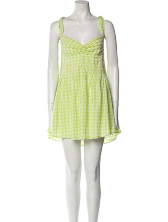 For Love & Lemons Plaid Print Mini Dress