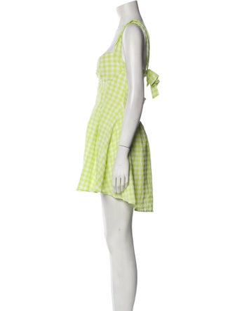 For Love & Lemons Plaid Print Mini Dress