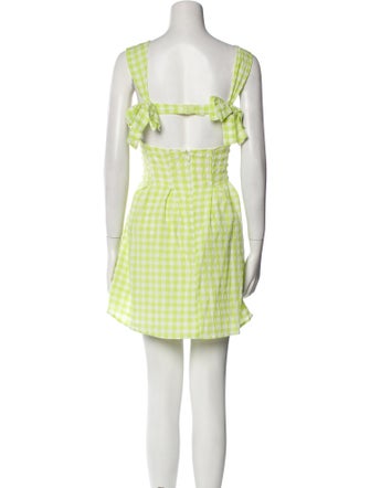 For Love & Lemons Plaid Print Mini Dress