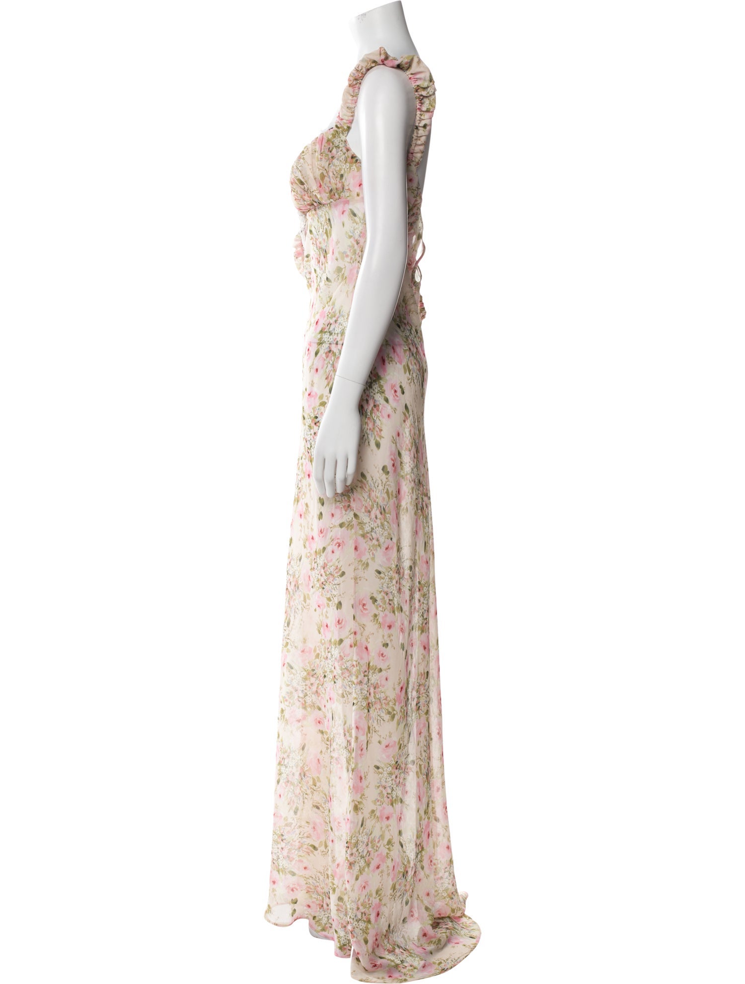 For Love & Lemons Floral Print Long Dress