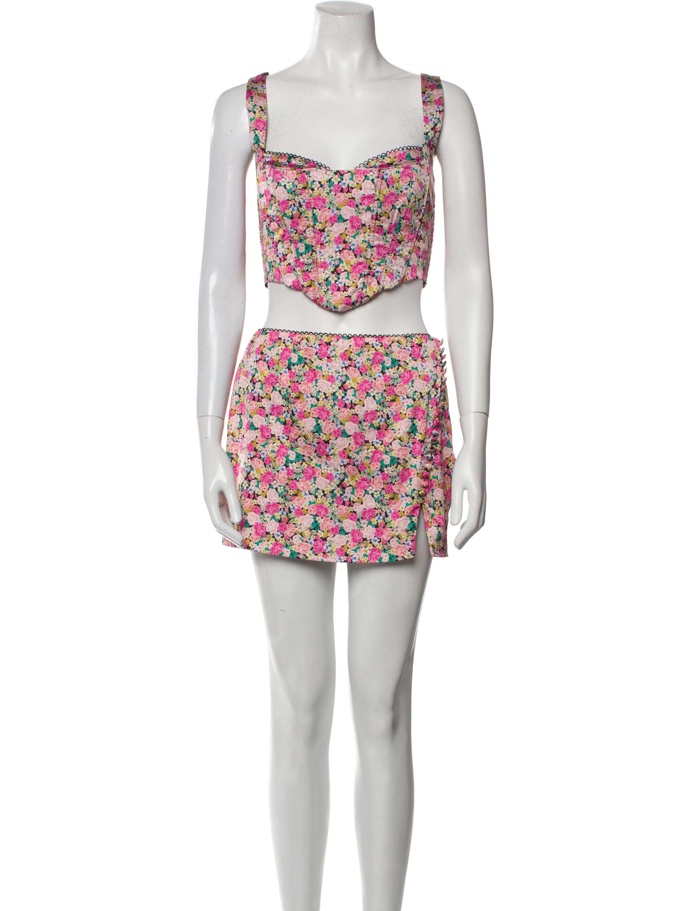 For Love & Lemons Floral Print Skirt Set w/ Tags