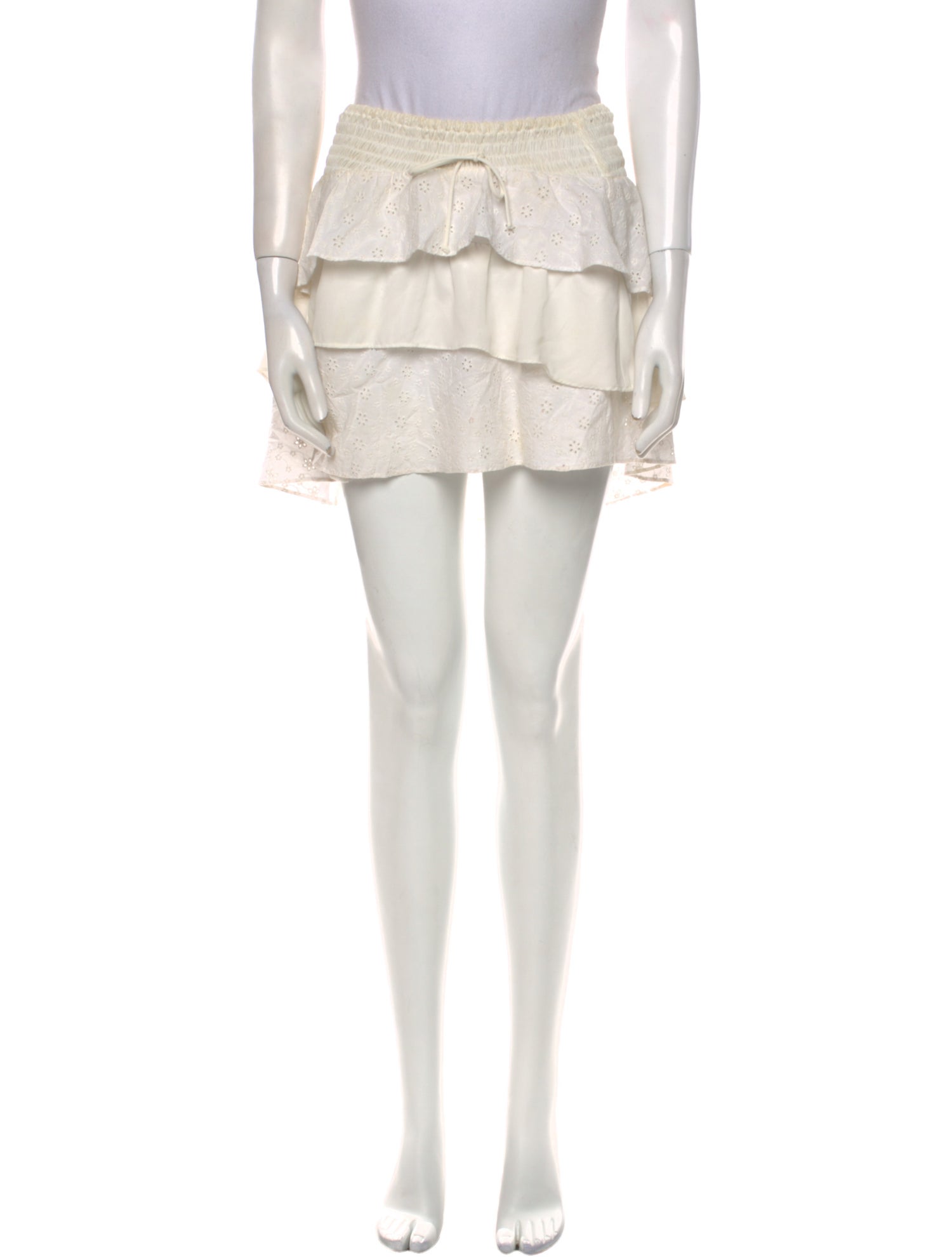 For Love & Lemons Ruffle Embellishment Mini Skirt