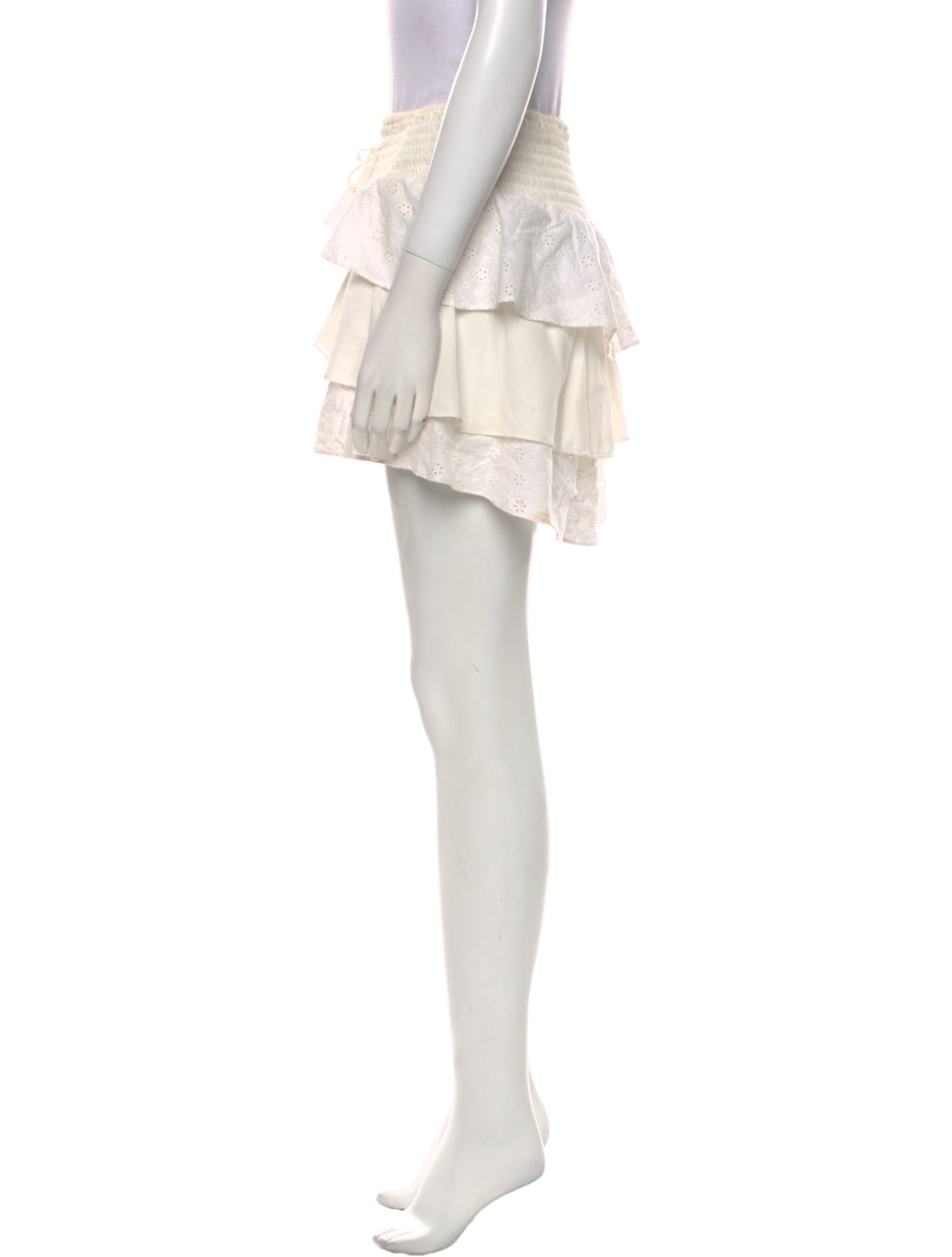 For Love & Lemons Ruffle Embellishment Mini Skirt