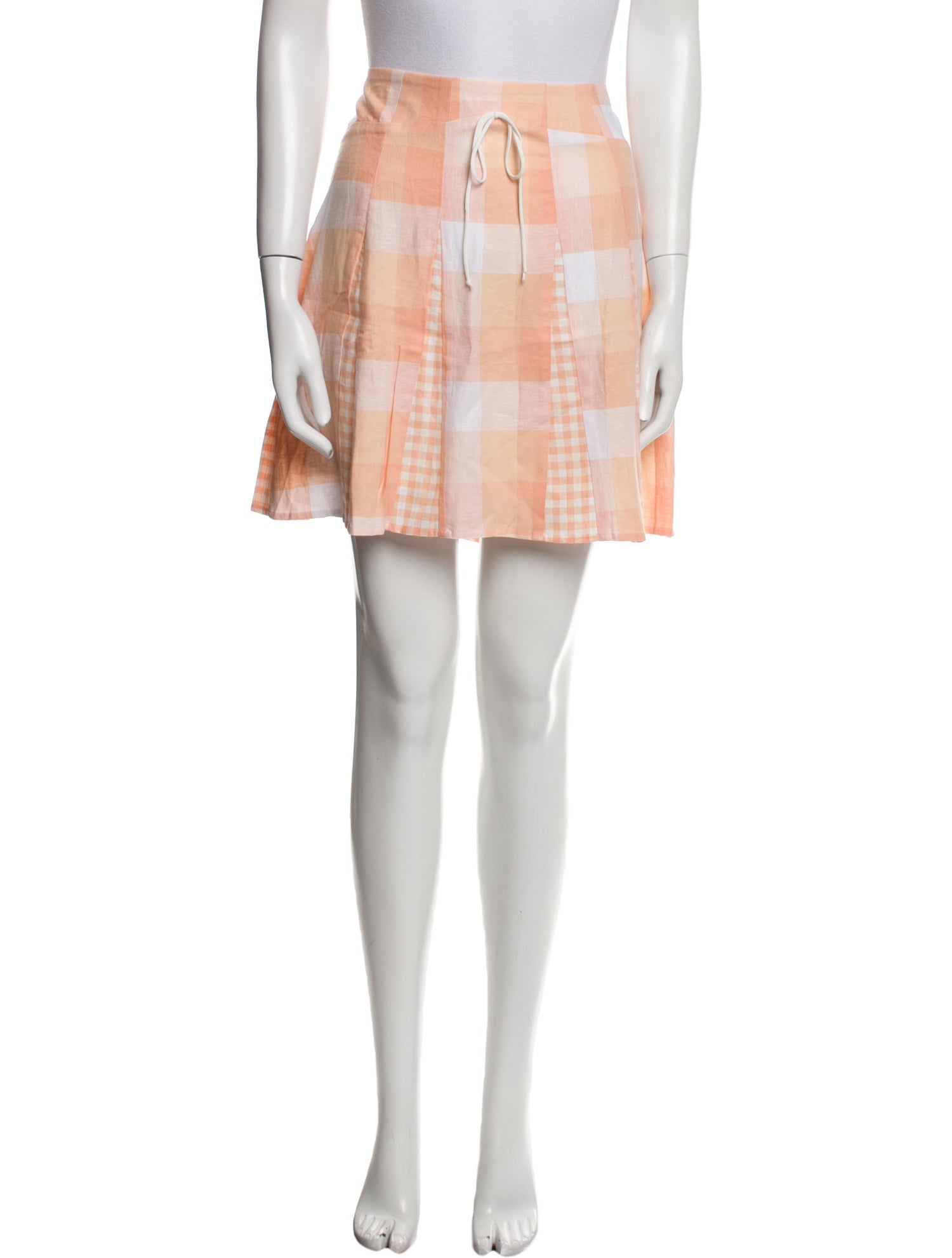 For Love & Lemons Plaid Print Mini Skirt