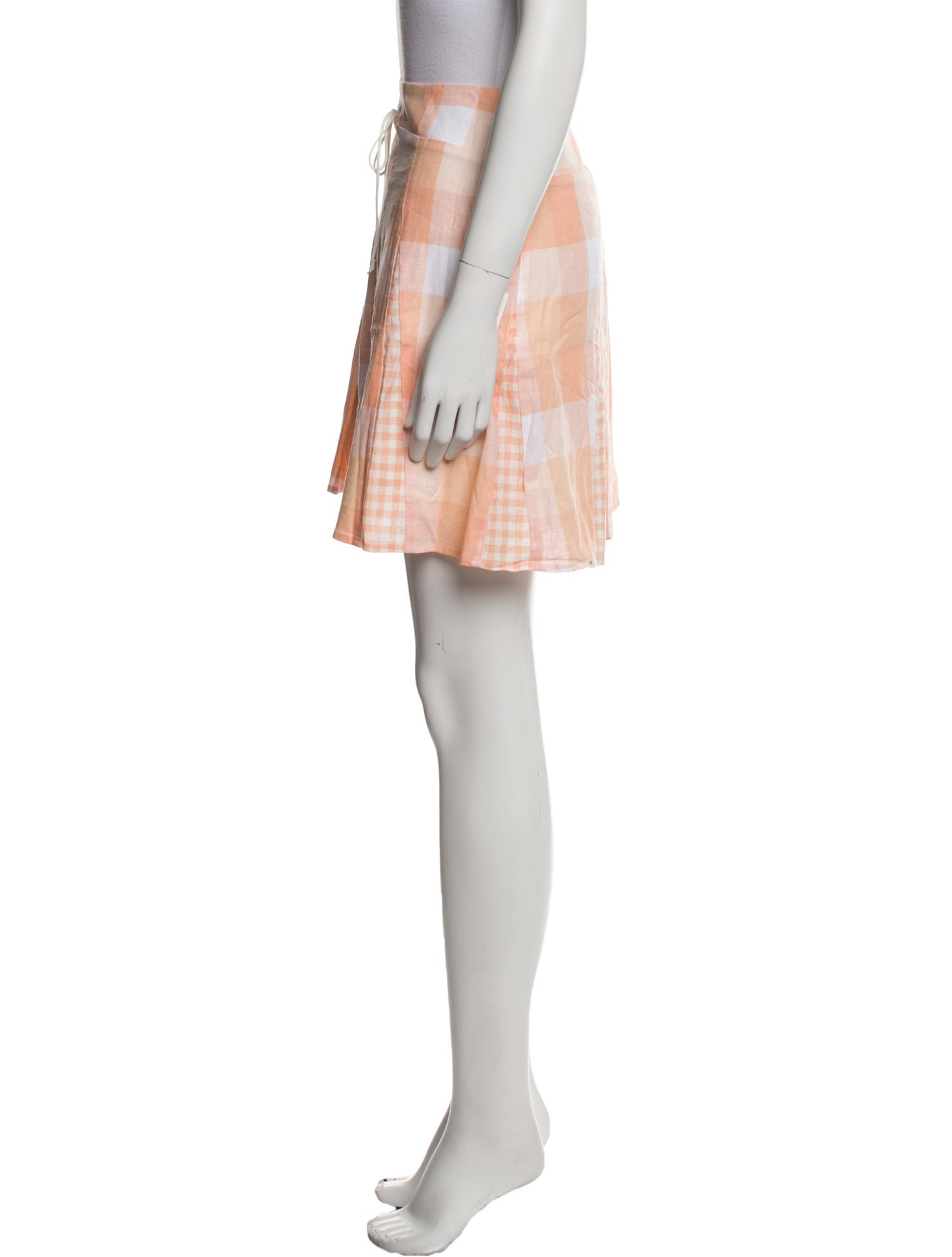 For Love & Lemons Plaid Print Mini Skirt