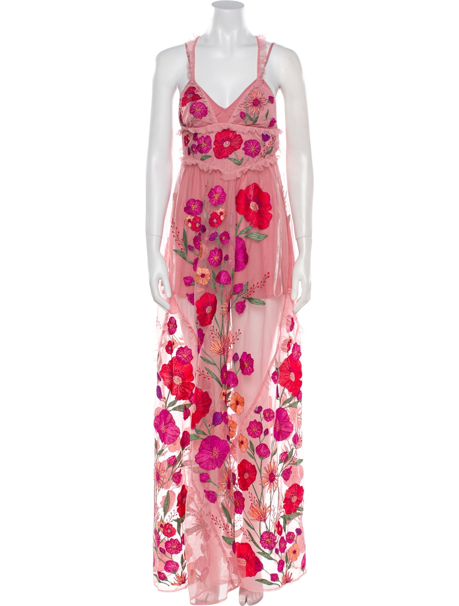 For Love & Lemons Floral Print Long Dress w/ Tags