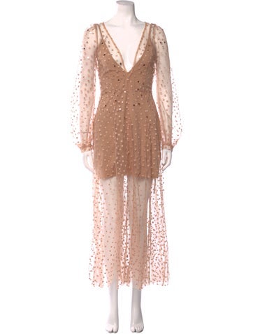 For Love & Lemons Dresses Lace Pattern Long Dress M