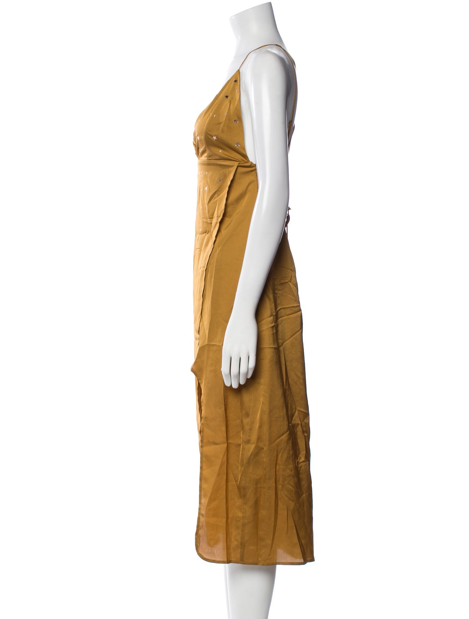 slim fit dress slacks For Love & Lemons Kate Mini Dress - Yellow