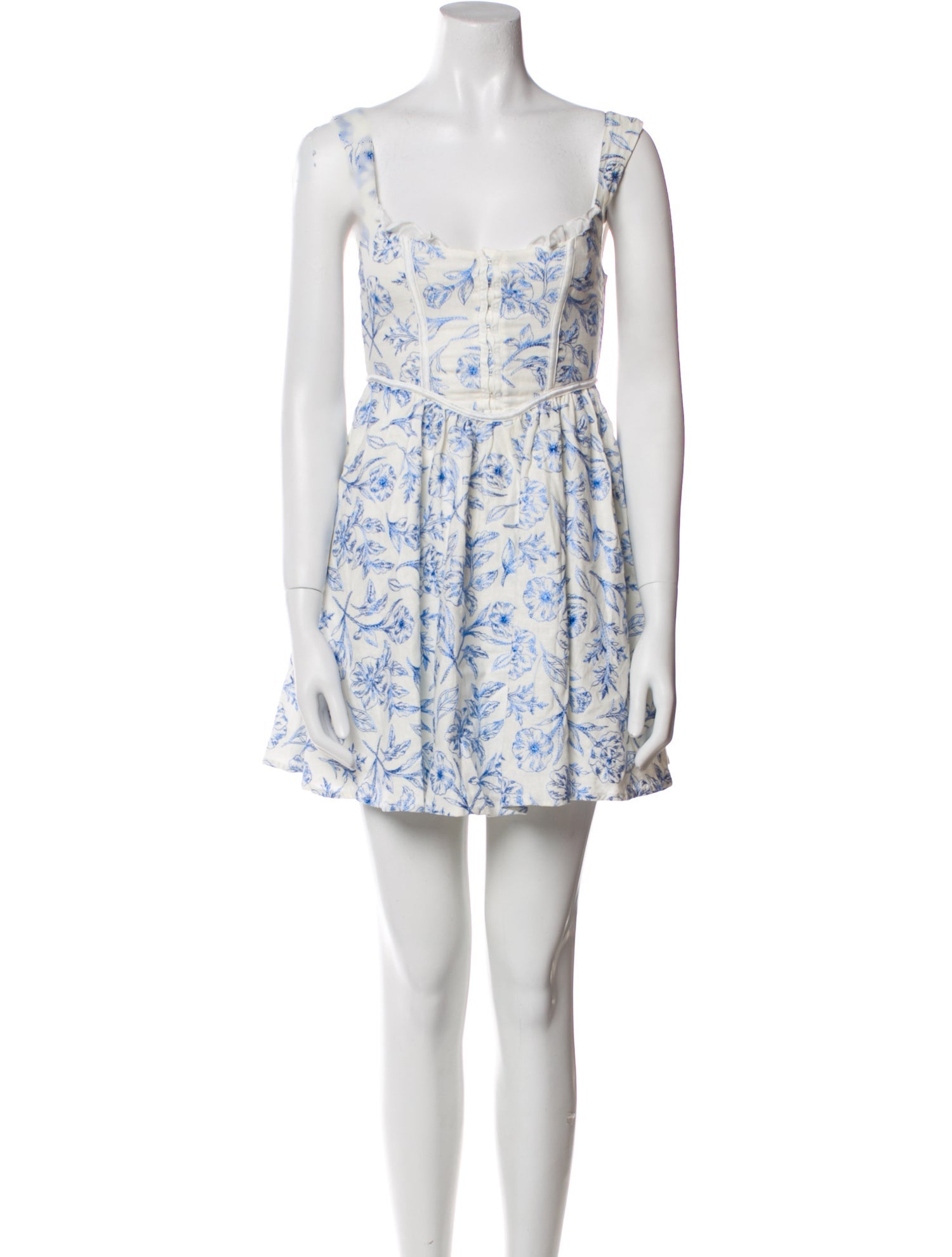 For Love & Lemons Floral Print Mini Dress