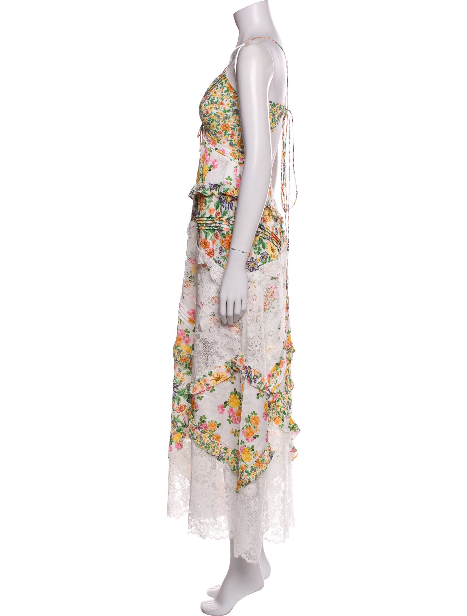 For Love & Lemons Floral Print Long Dress w/ Tags