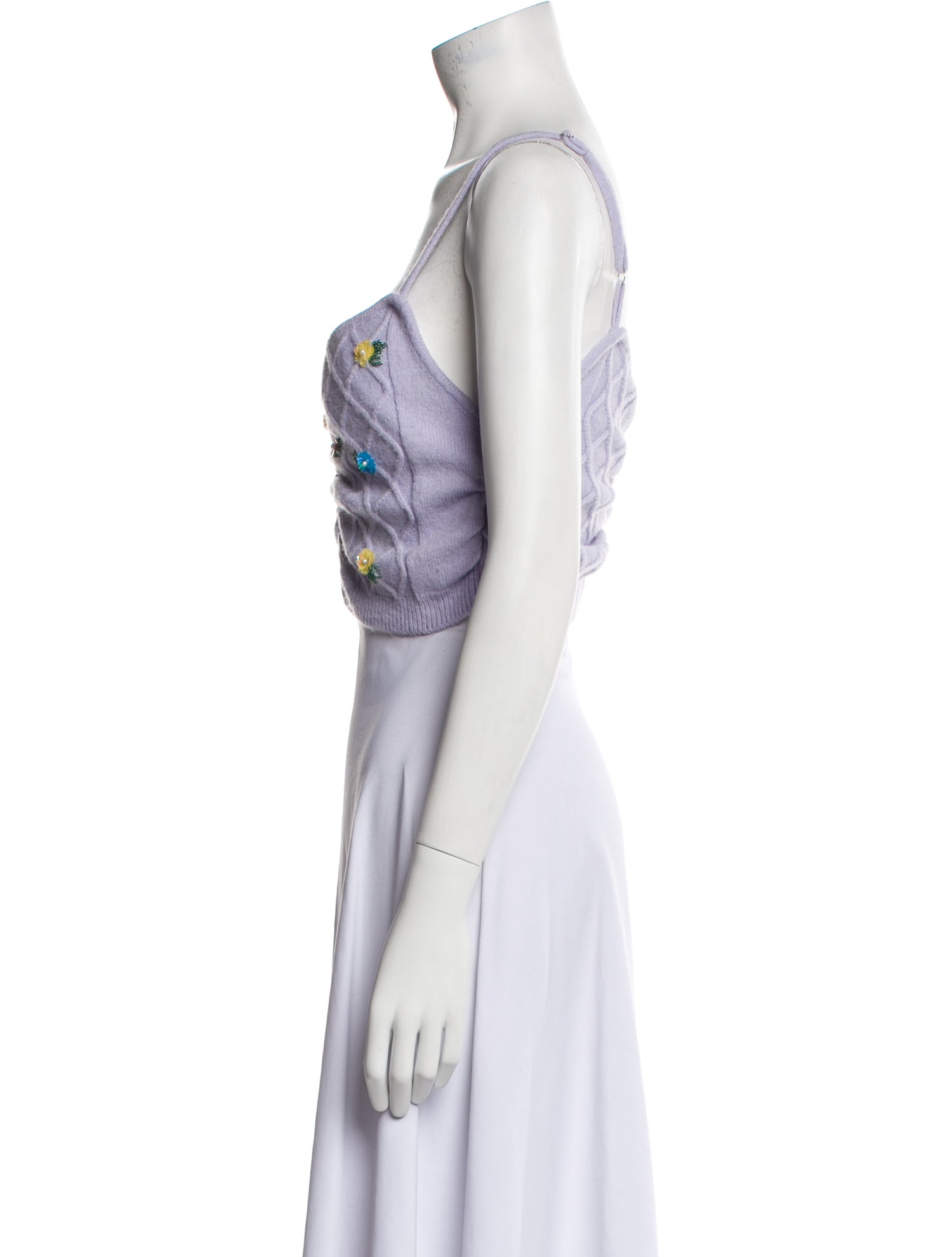 For Love & Lemons Printed V-Neck Crop Top