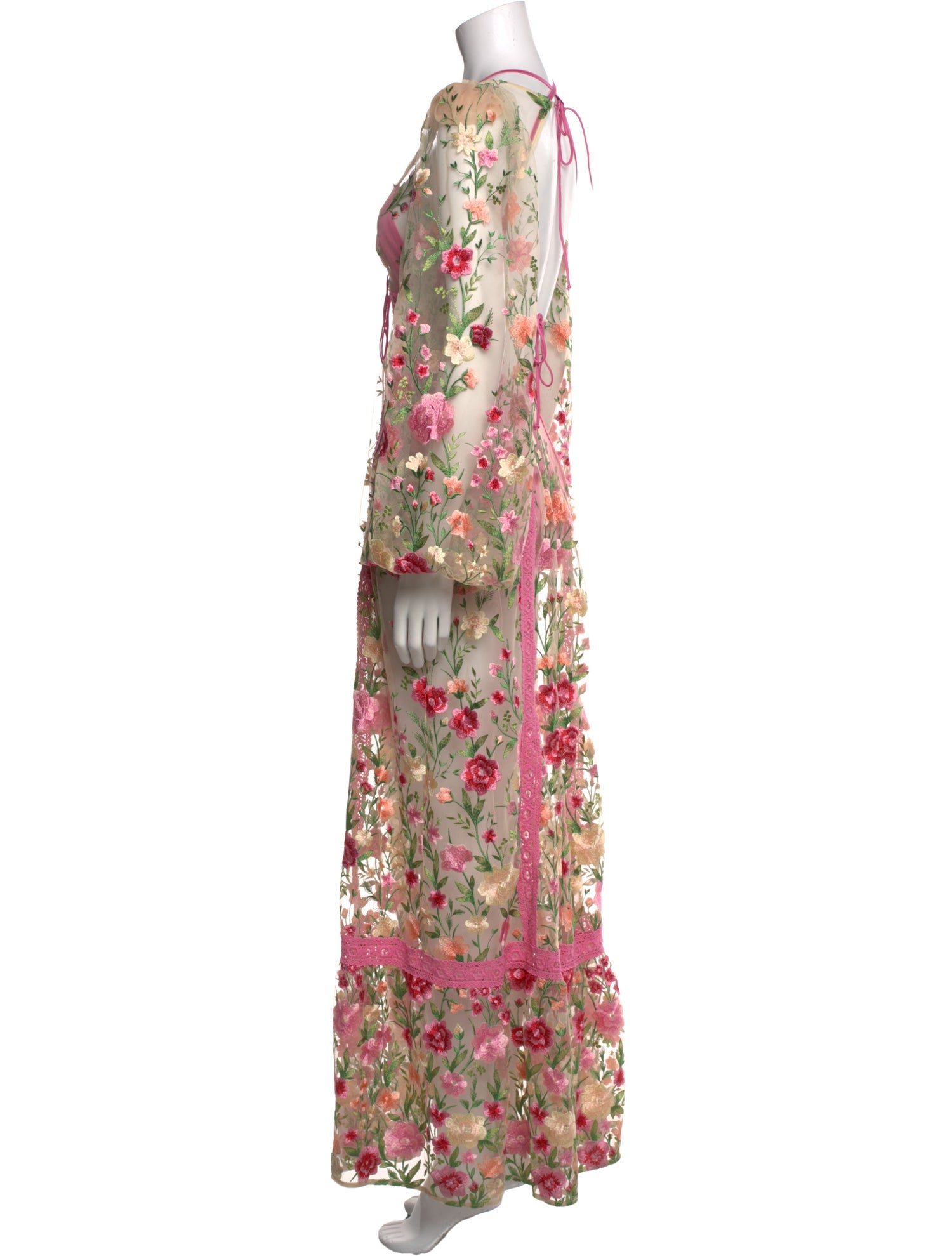 For Love & Lemons Floral Print Long Dress w/ Tags