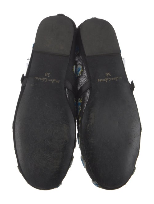 For Love & Lemons Mesh Floral Print Mary Jane Flats