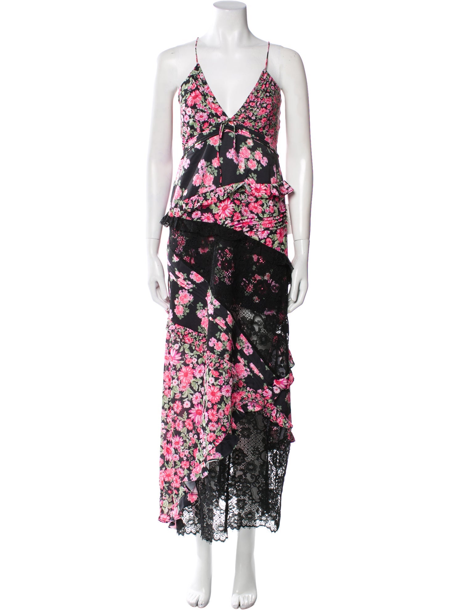 For Love & Lemons Floral Print Long Dress