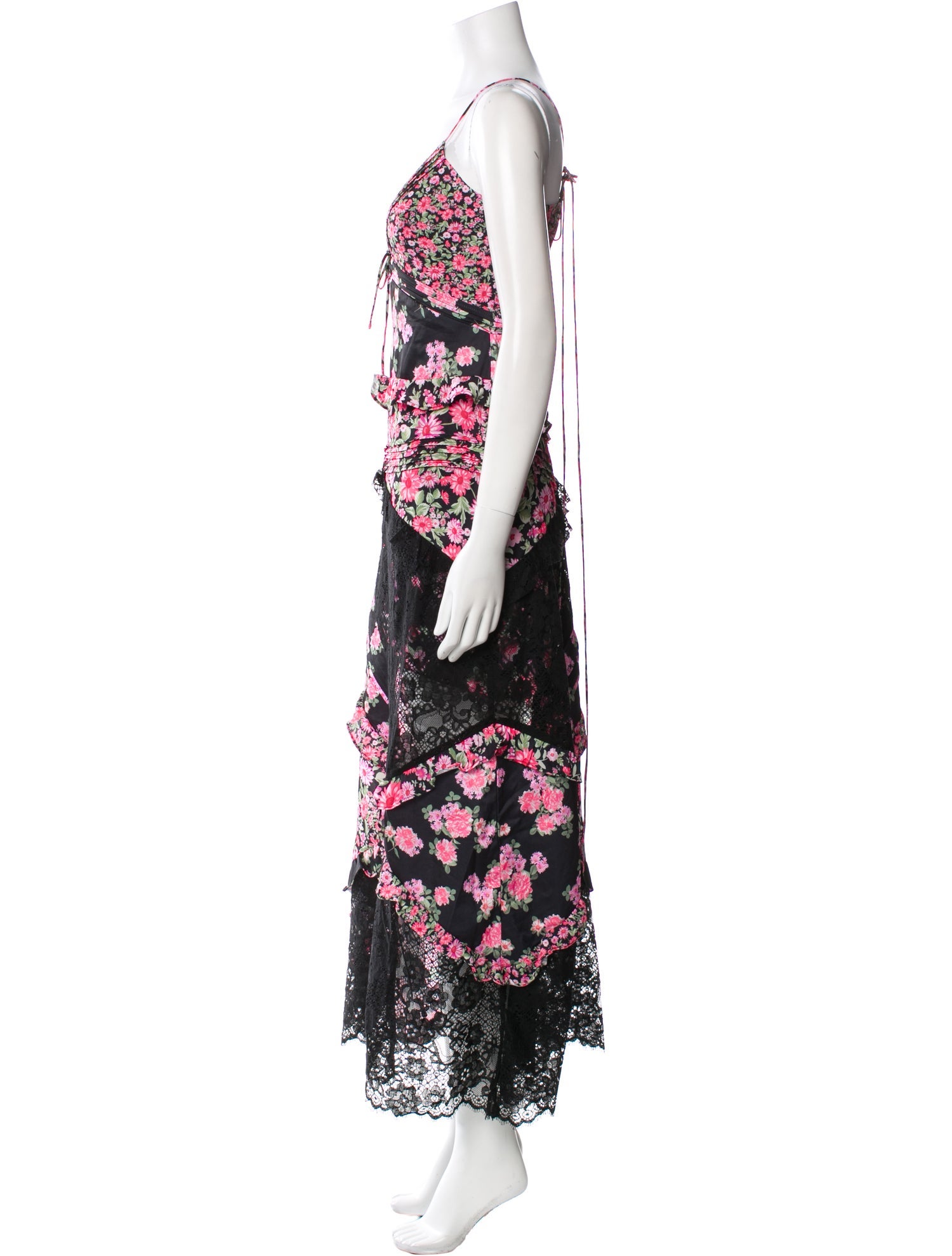 For Love & Lemons Floral Print Long Dress