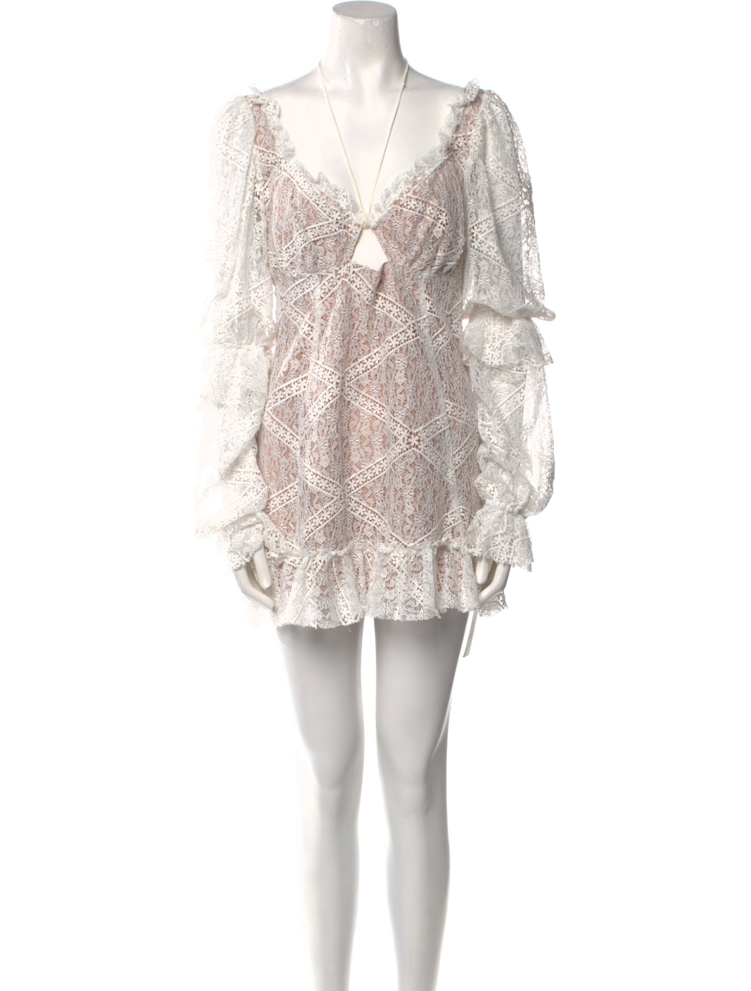 For Love & Lemons Lace Pattern Mini Dress