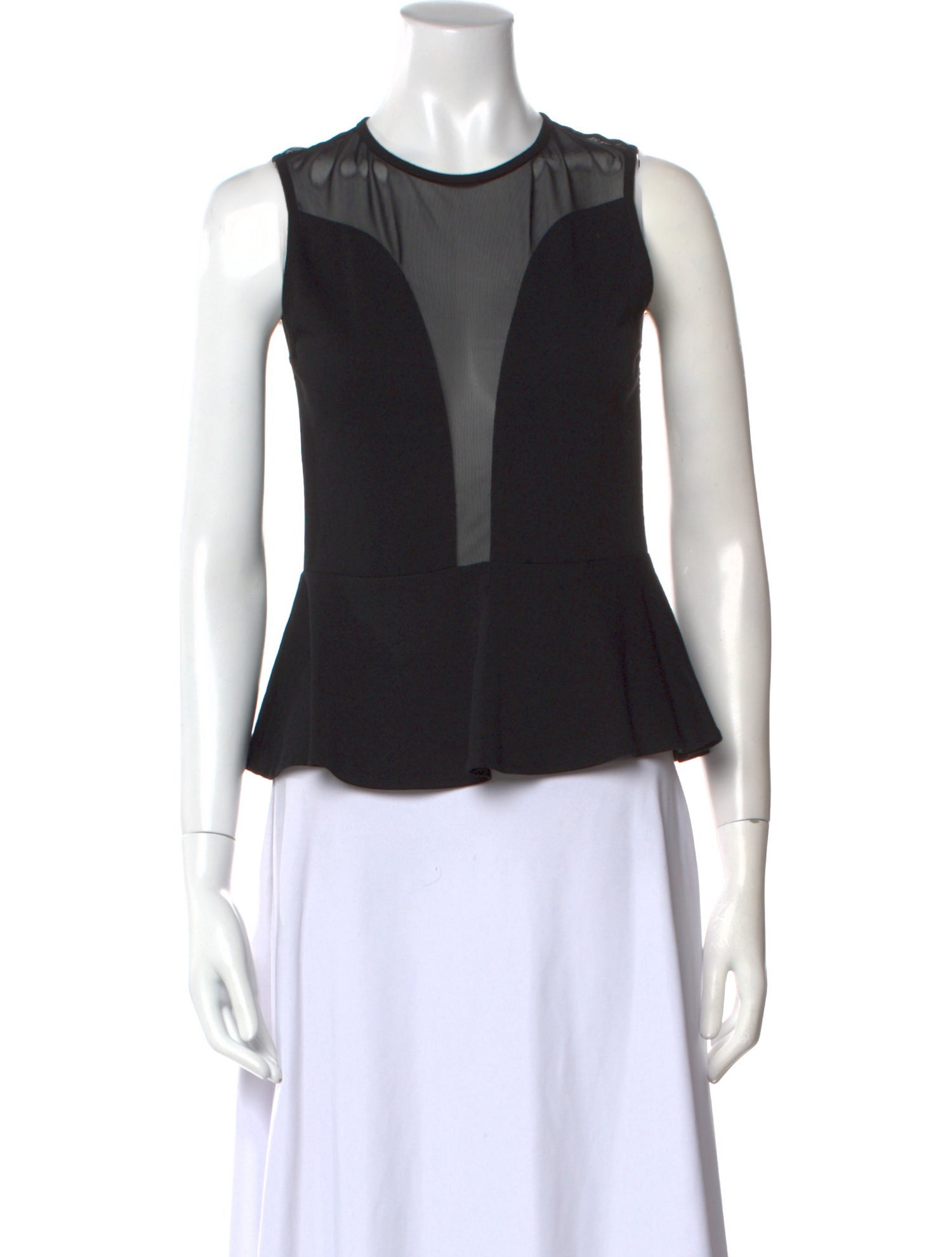 For Love & Lemons Crew Neck Sleeveless Crop Top