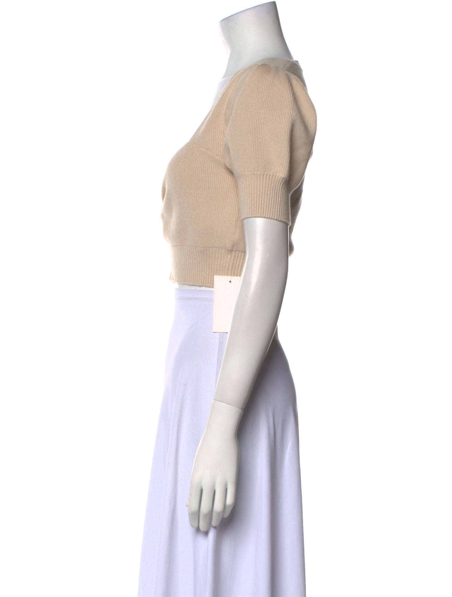 For Love & Lemons Square Neckline Short Sleeve Crop Top