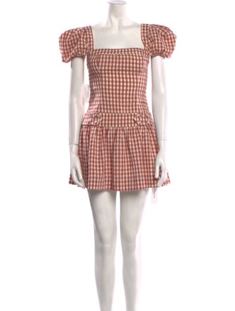 For Love & Lemons Plaid Print Mini Dress w/ Tags