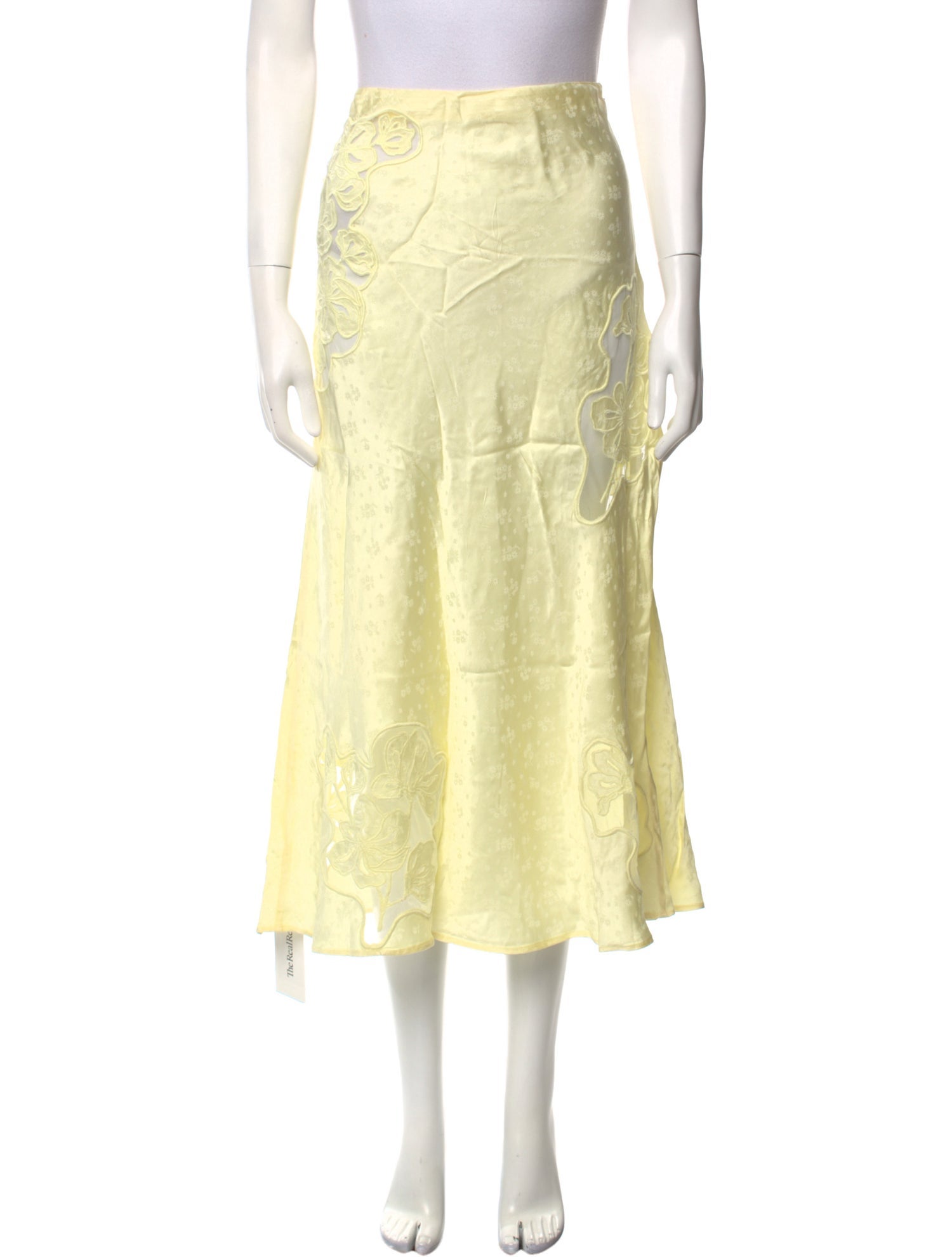 For Love & Lemons Embroidered Accent Midi Length Skirt w/ Tags