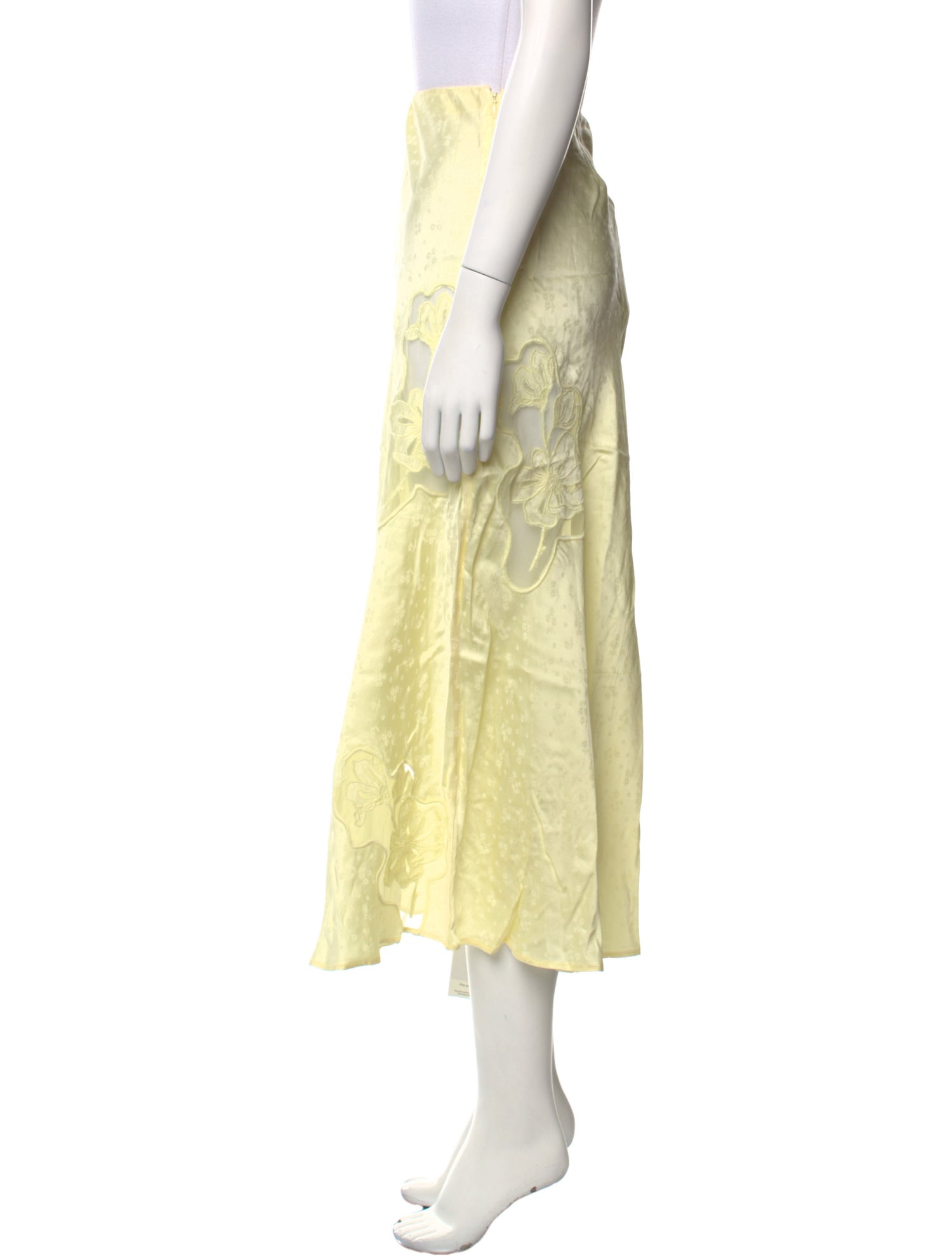 For Love & Lemons Embroidered Accent Midi Length Skirt w/ Tags