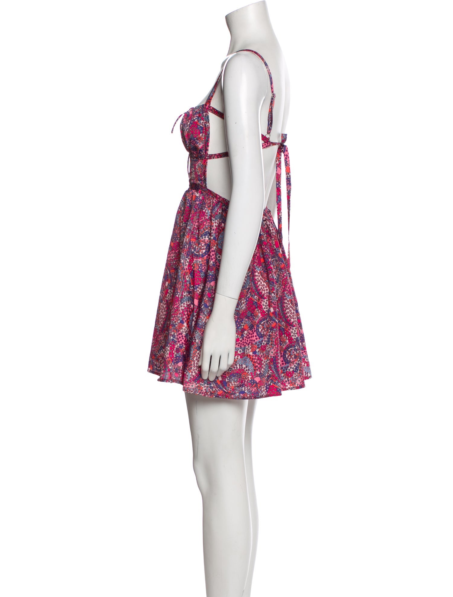 For Love & Lemons Floral Print Mini Dress